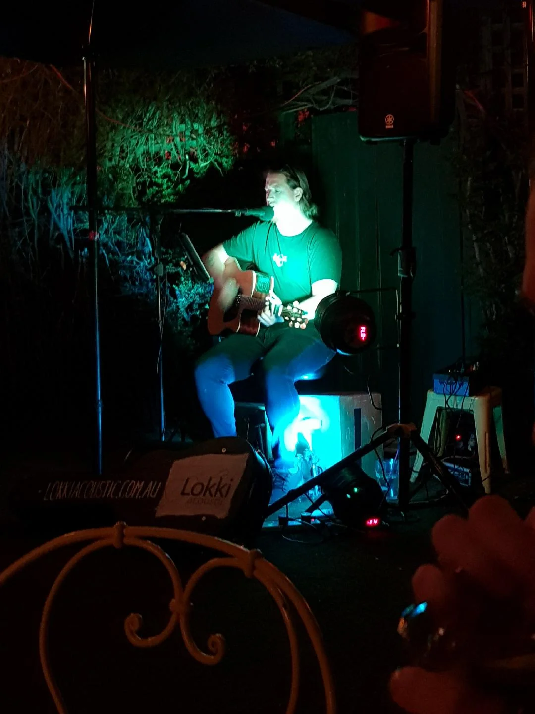 Mood lighting at the Deck Echuca beer garden