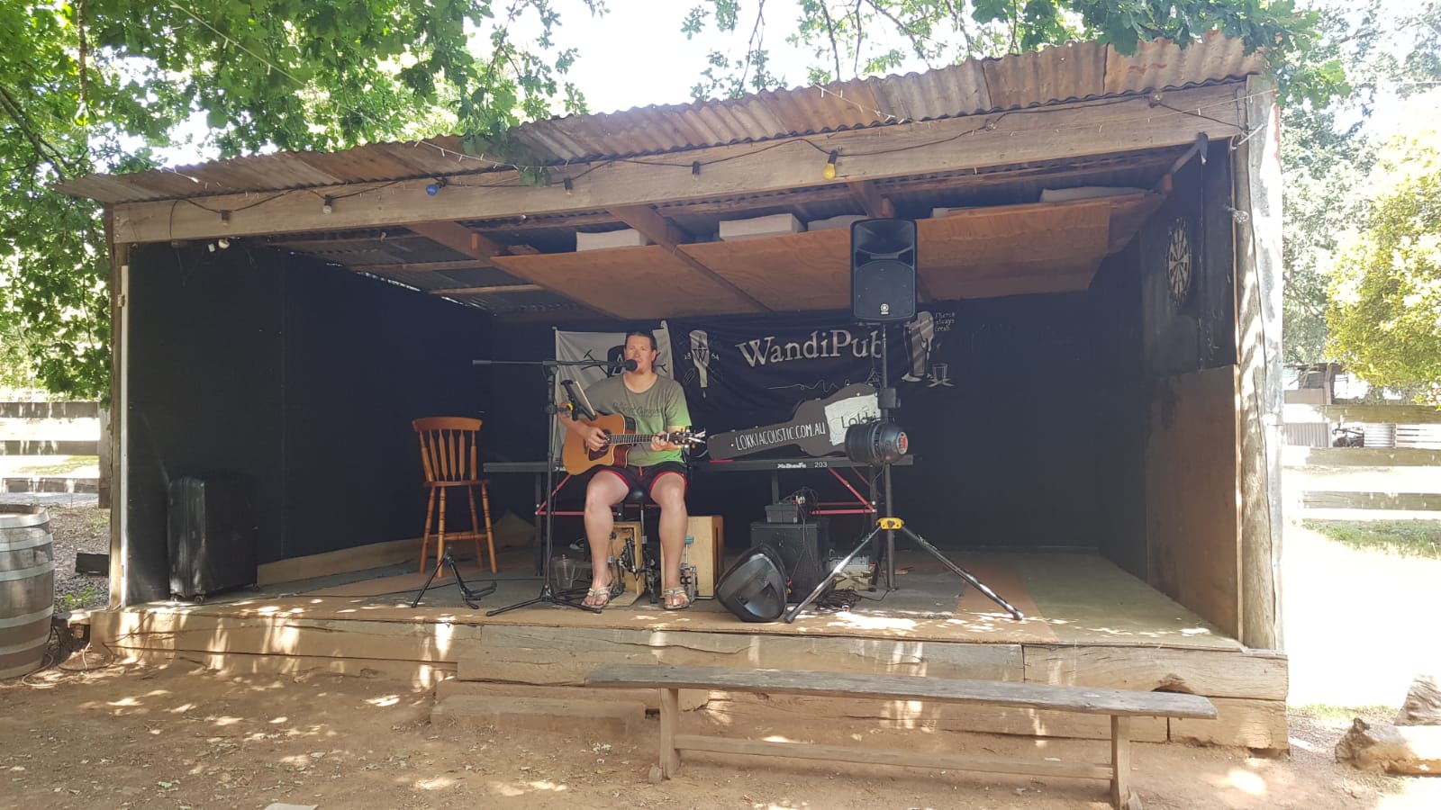 Sunday sesh in the beer garden at the Wandi Pub