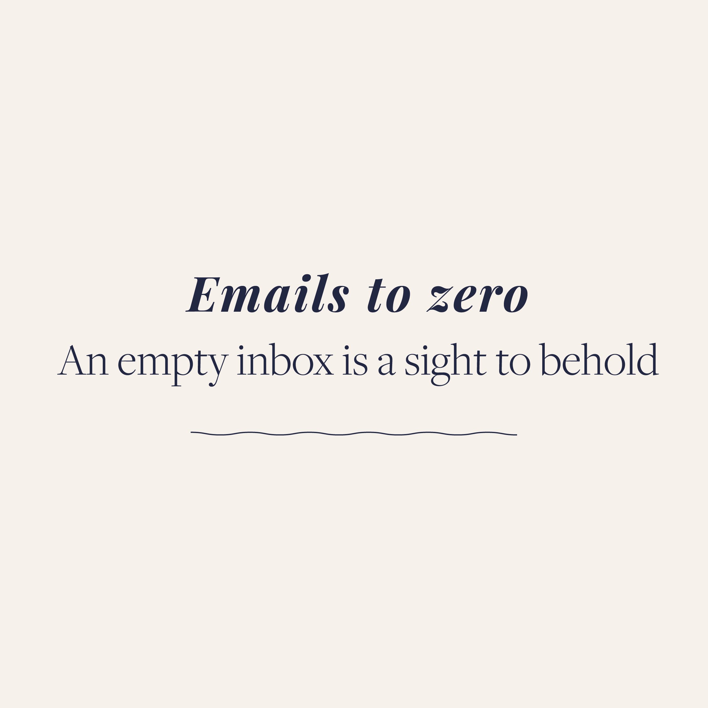 Emails to zero