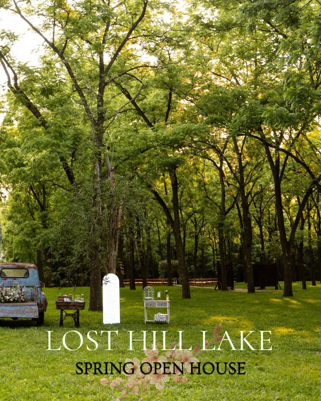 🌿Step into our whimsical, woodland wedding venue. 

Experience the awe of endless rows of towering walnut forest. 

Join an afternoon of celebrating your wedding to-be, at our Spring Open House. 

✨Chat with and explore Preferred Vendors 
✨ See the 