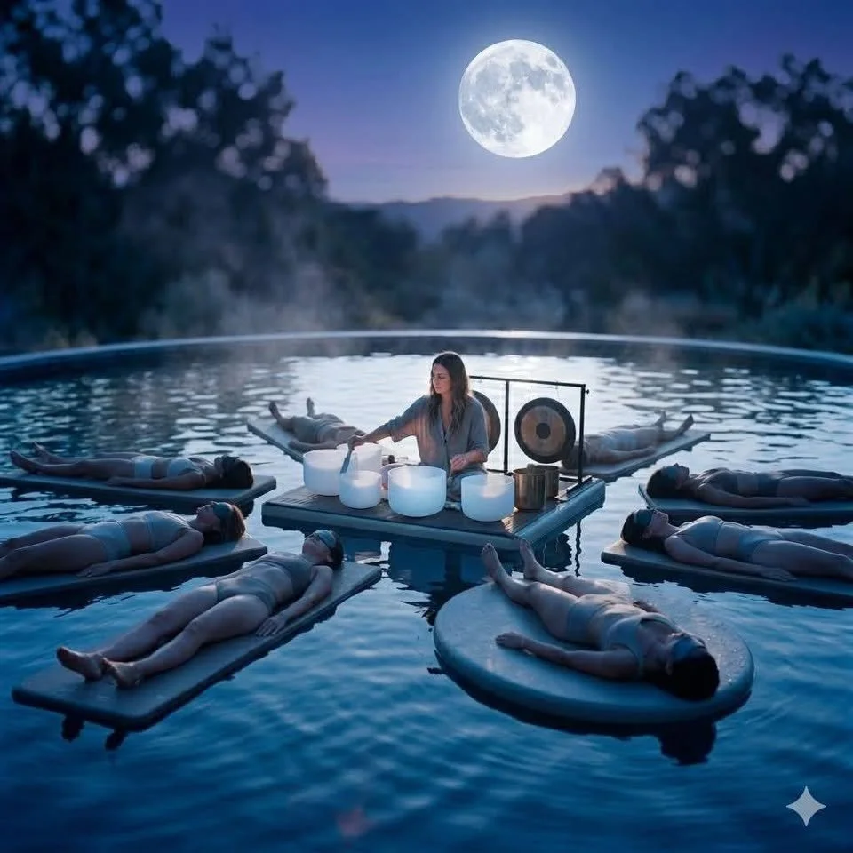 Sunset Serenity: A Sacred Lakeside Floating Sound Immersion
