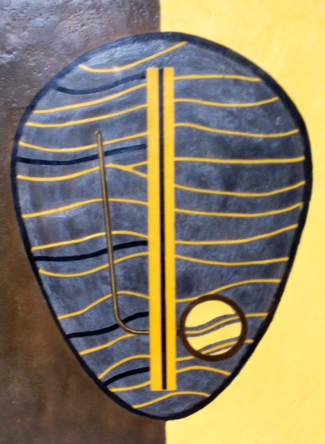 In the Middle of Nowhere, 24"x18", encaustic 