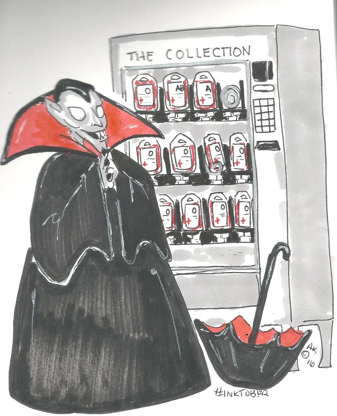 Inktober 2016- Day 3: Collect/Vampire