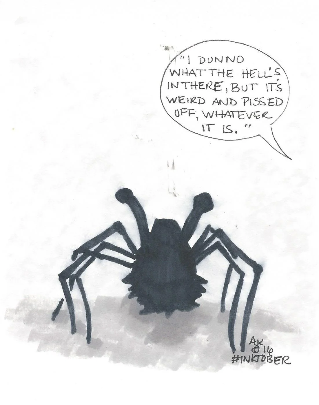 Inktober 2016 Day 12: Worried/The Thing