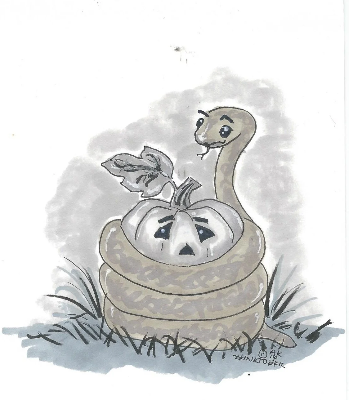 Inktober 2016 Day 20: Squeeze/Jack O'Lantern