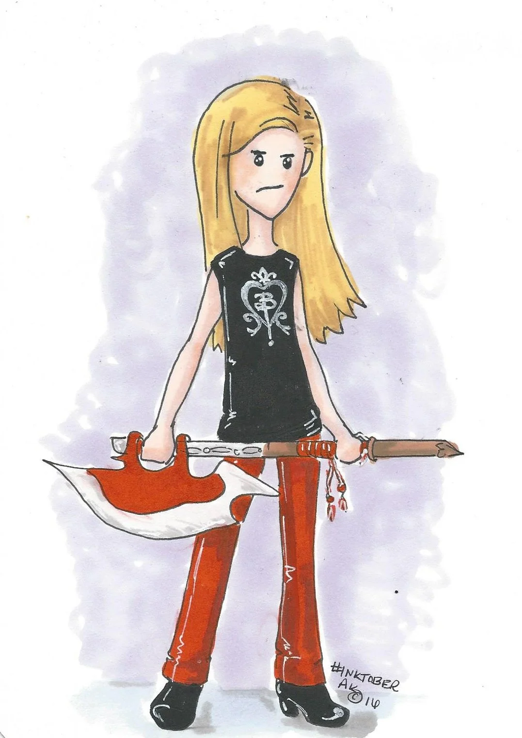 Inktober 2016 Day 22: Little/Buffy