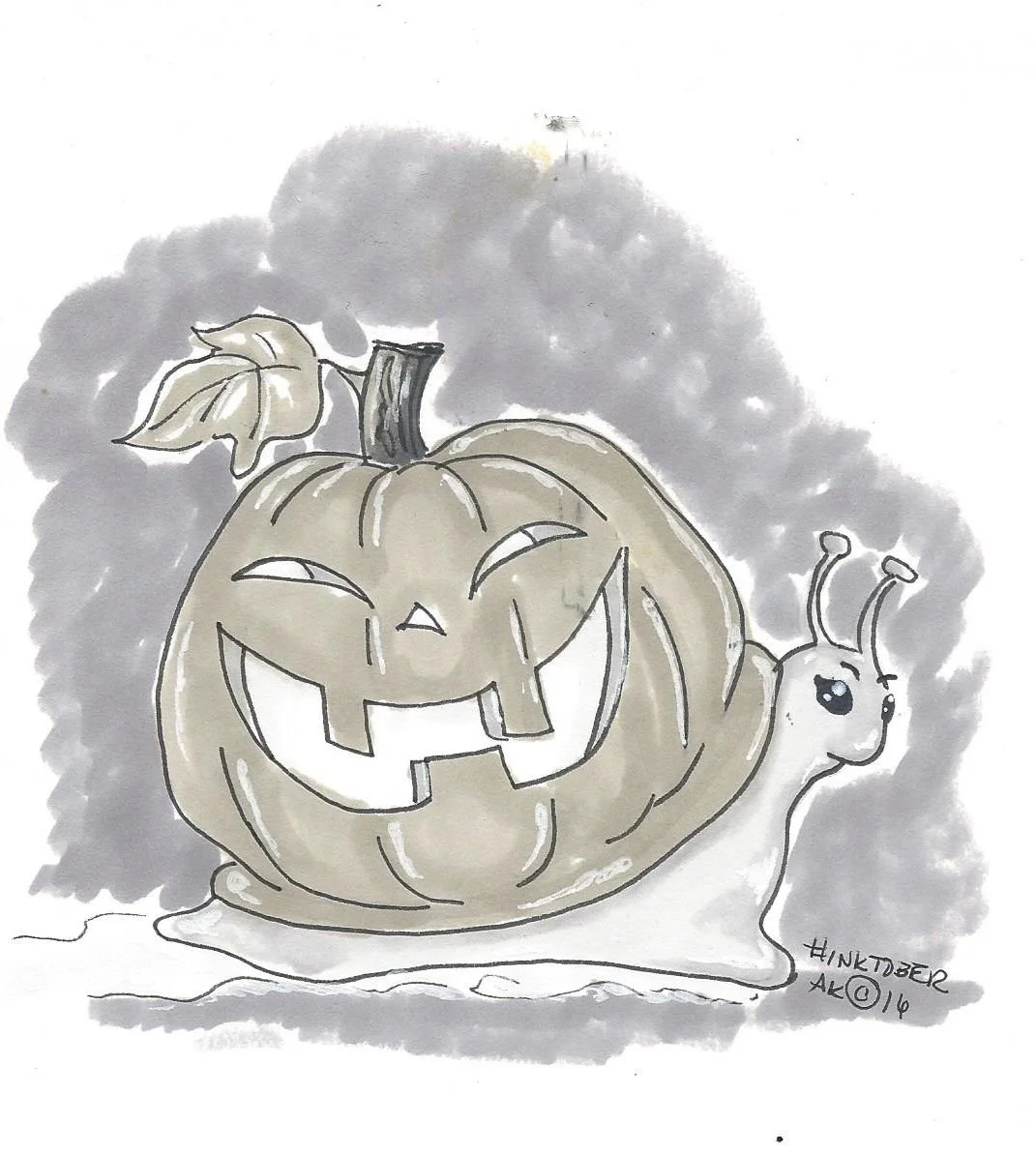 Inktober 2016 Day 23: Slow/Pumpkin