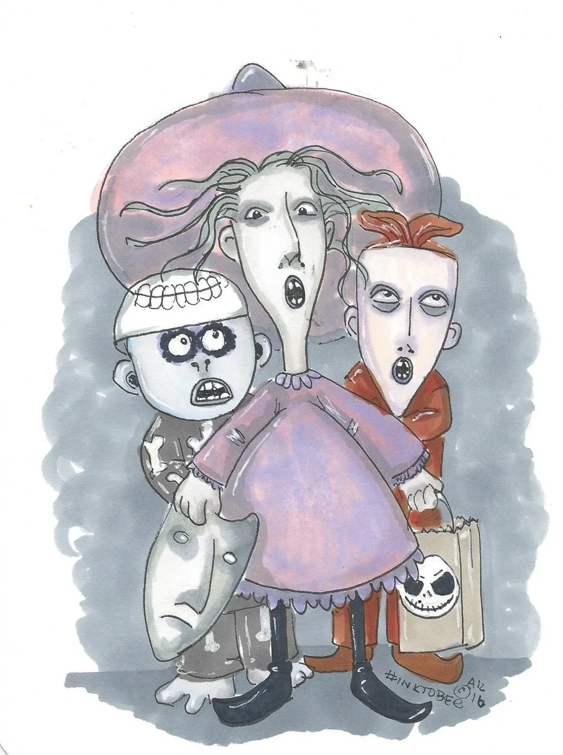 Inktober 2016 Day 29: Surprise/ Trick or Treat