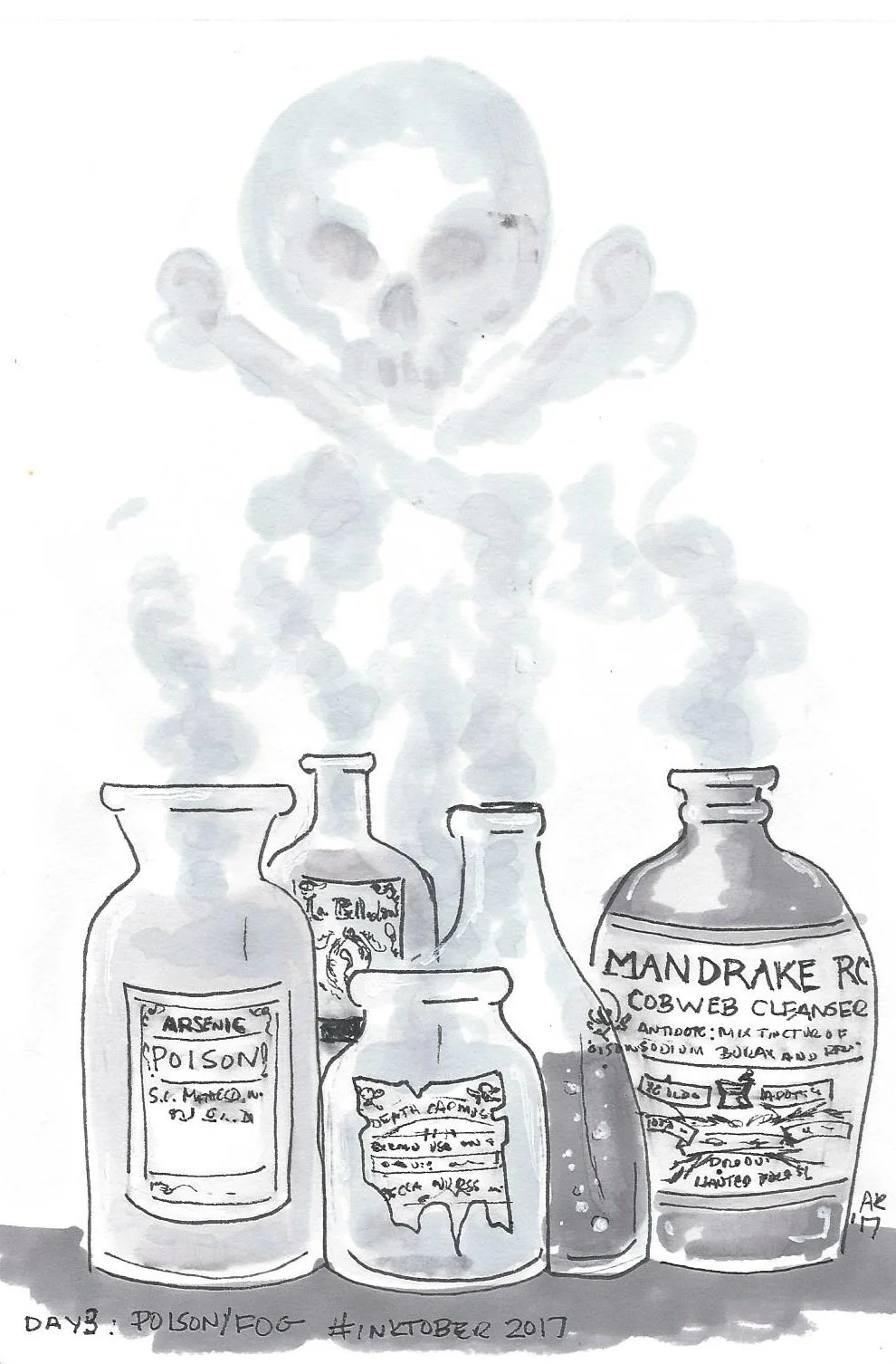 Inktober 2017 Day 3: Fog/Poison