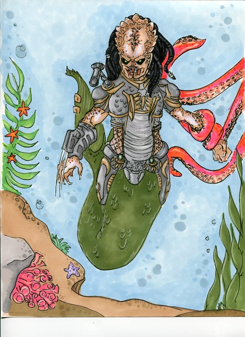 8x10- Predator Mermaid