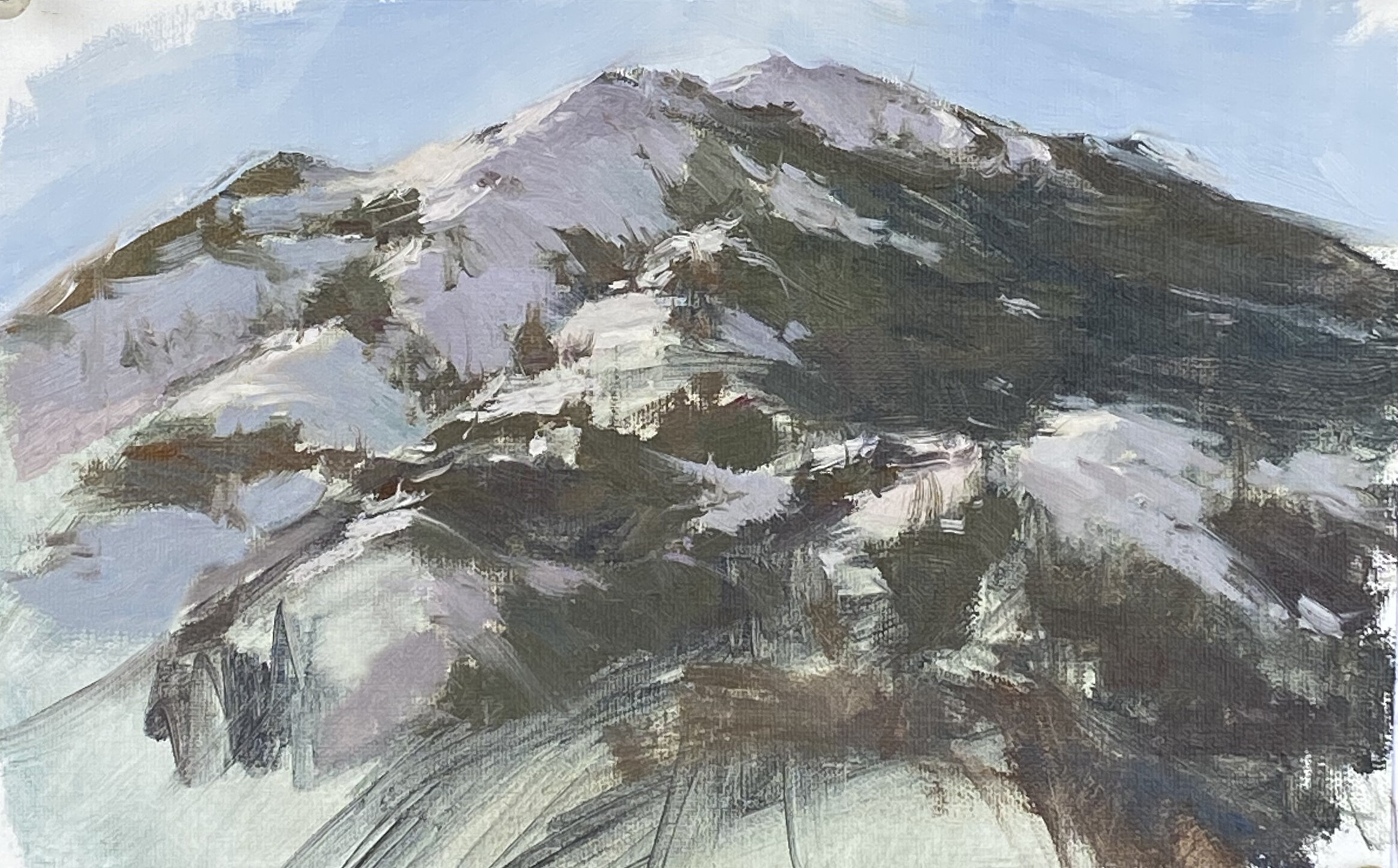 Winter Painting in the Bitterroots