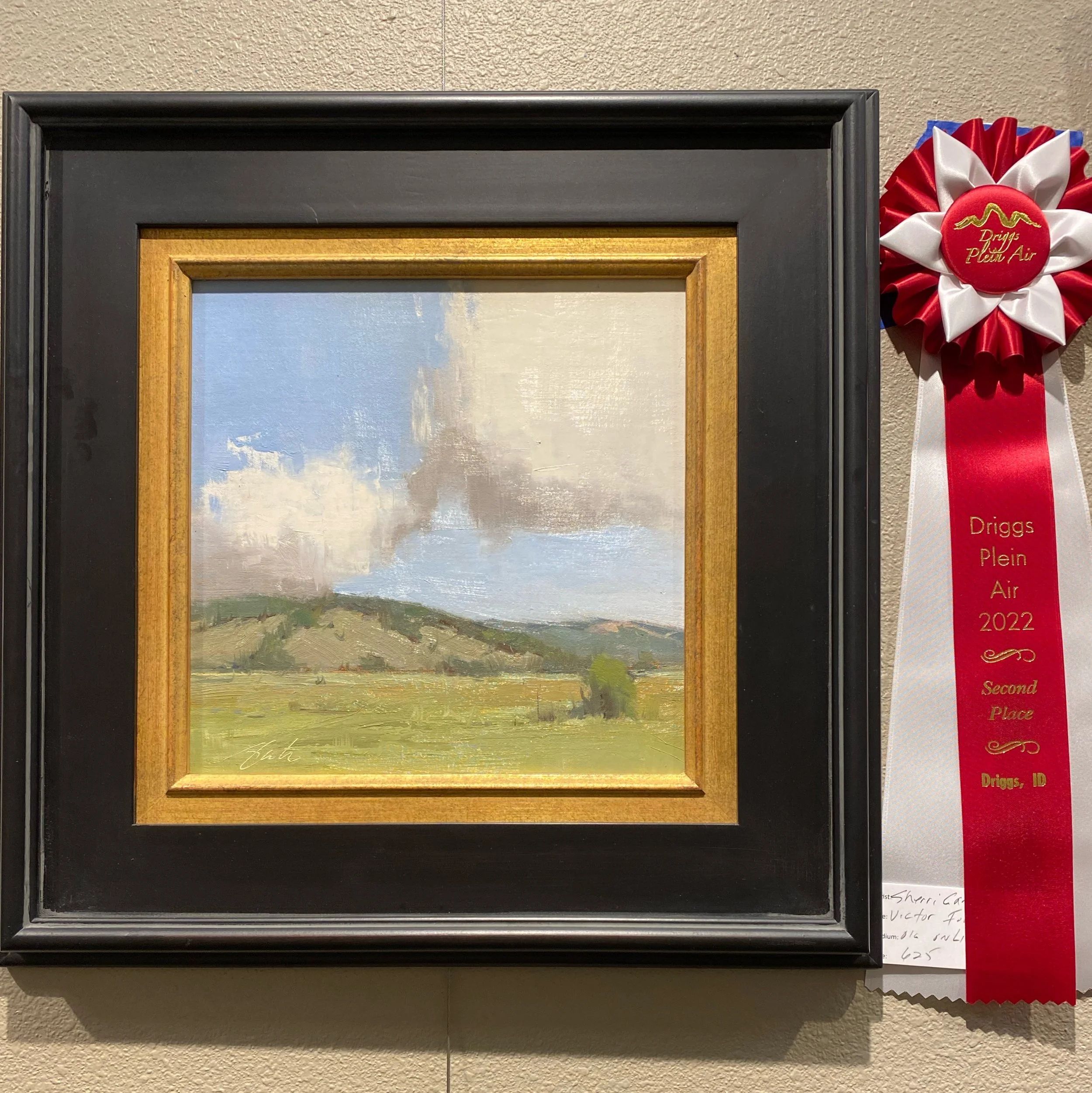 Awarded 2nd place at Driggs Plein Air Competition 2022