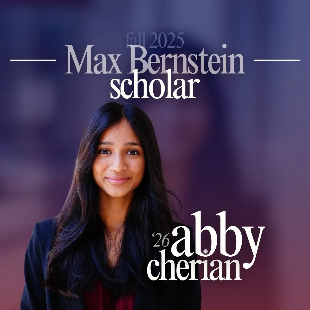 Welcoming the New Year with our newest Max Bernstein Scholar! 🙌 The brotherhood presents the Fall 2025 Max Bernstein Scholarship to our Vice President, Abby Cherian &lsquo;26 ✨

Abby is part of the FL22 Kappa Class, and has previously served as DEI 