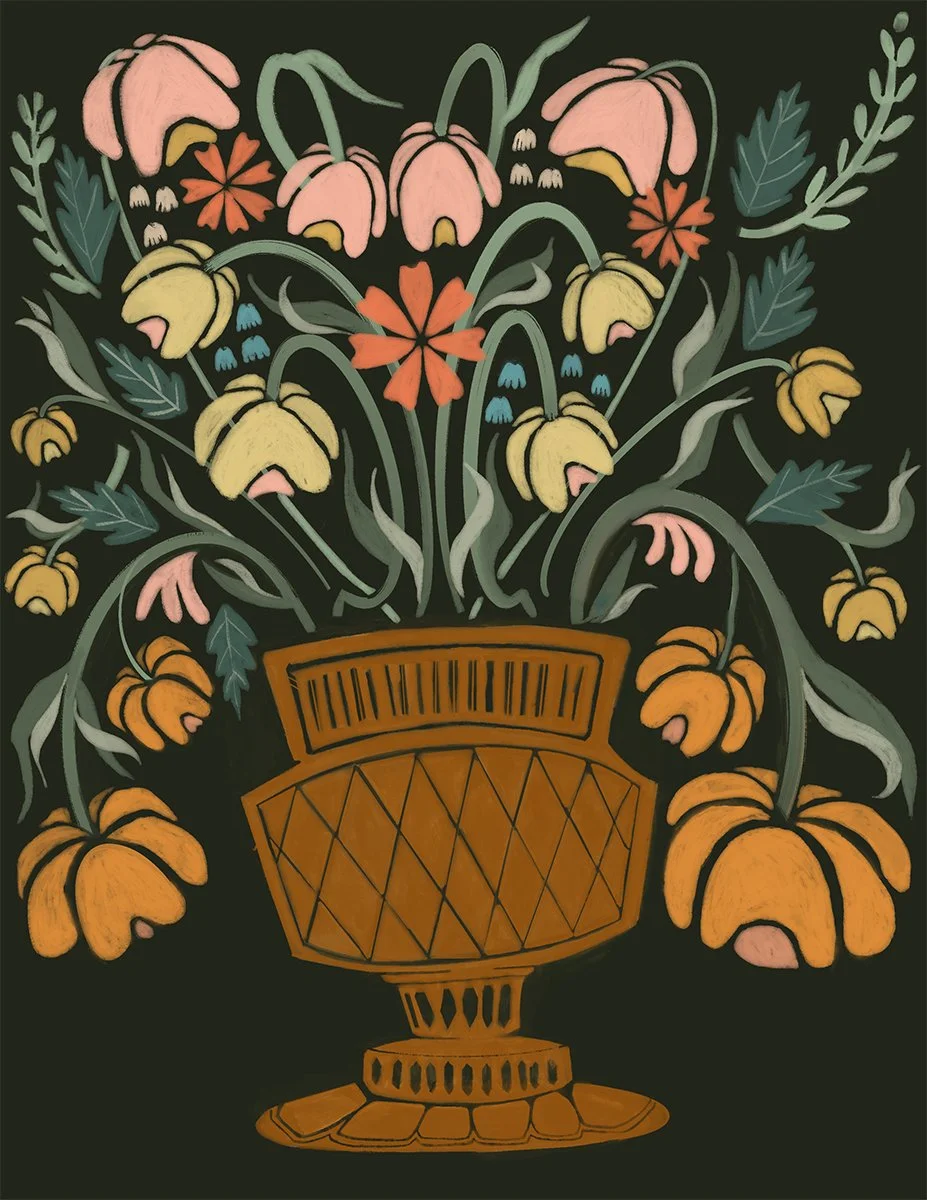 + coneflowers and tulips +
