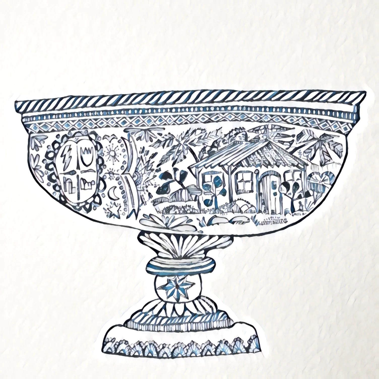 + blue urn +