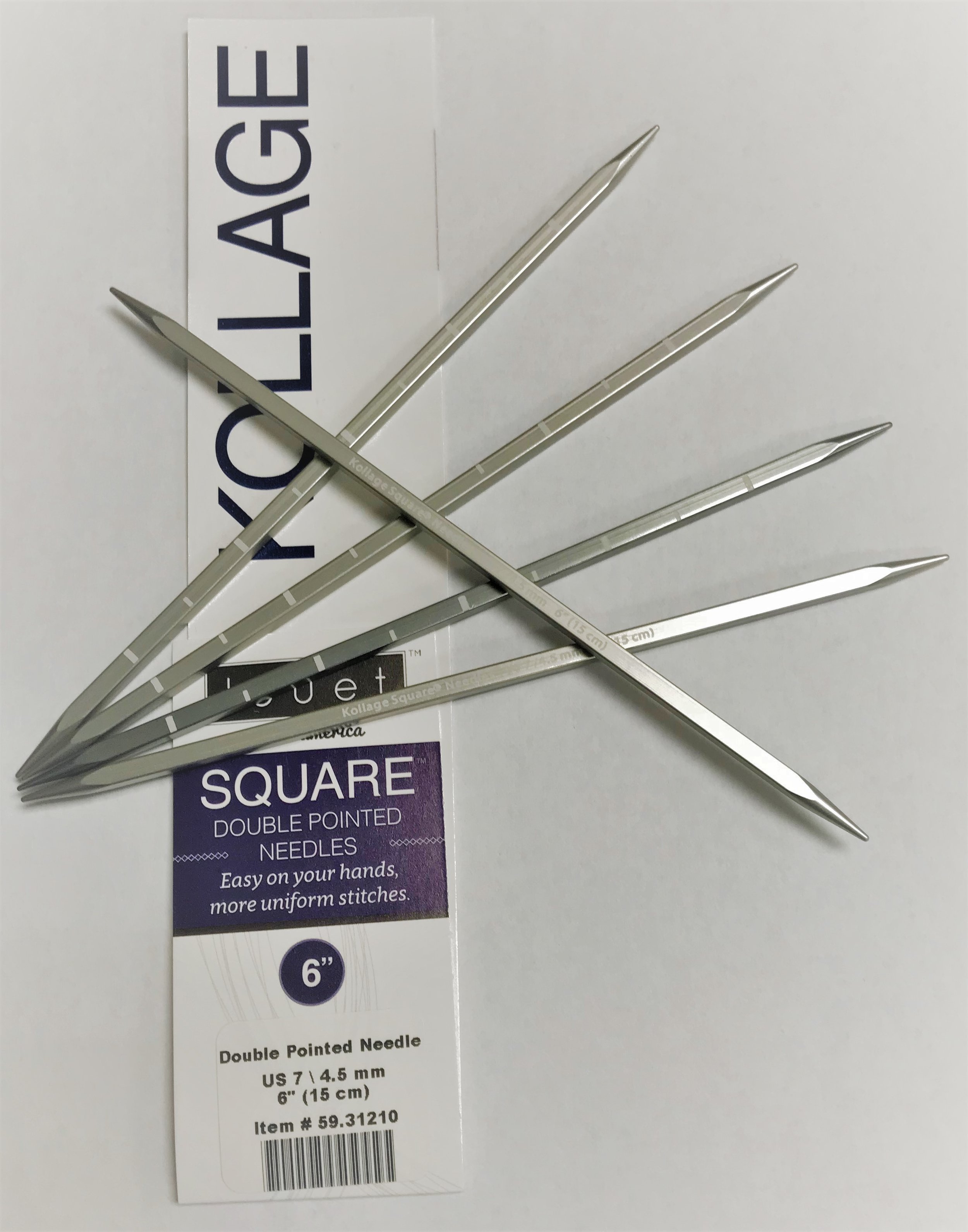 7 US 25 cm Kollage 10" 4.50 mm :Square Single Pointed Knitting Needles: