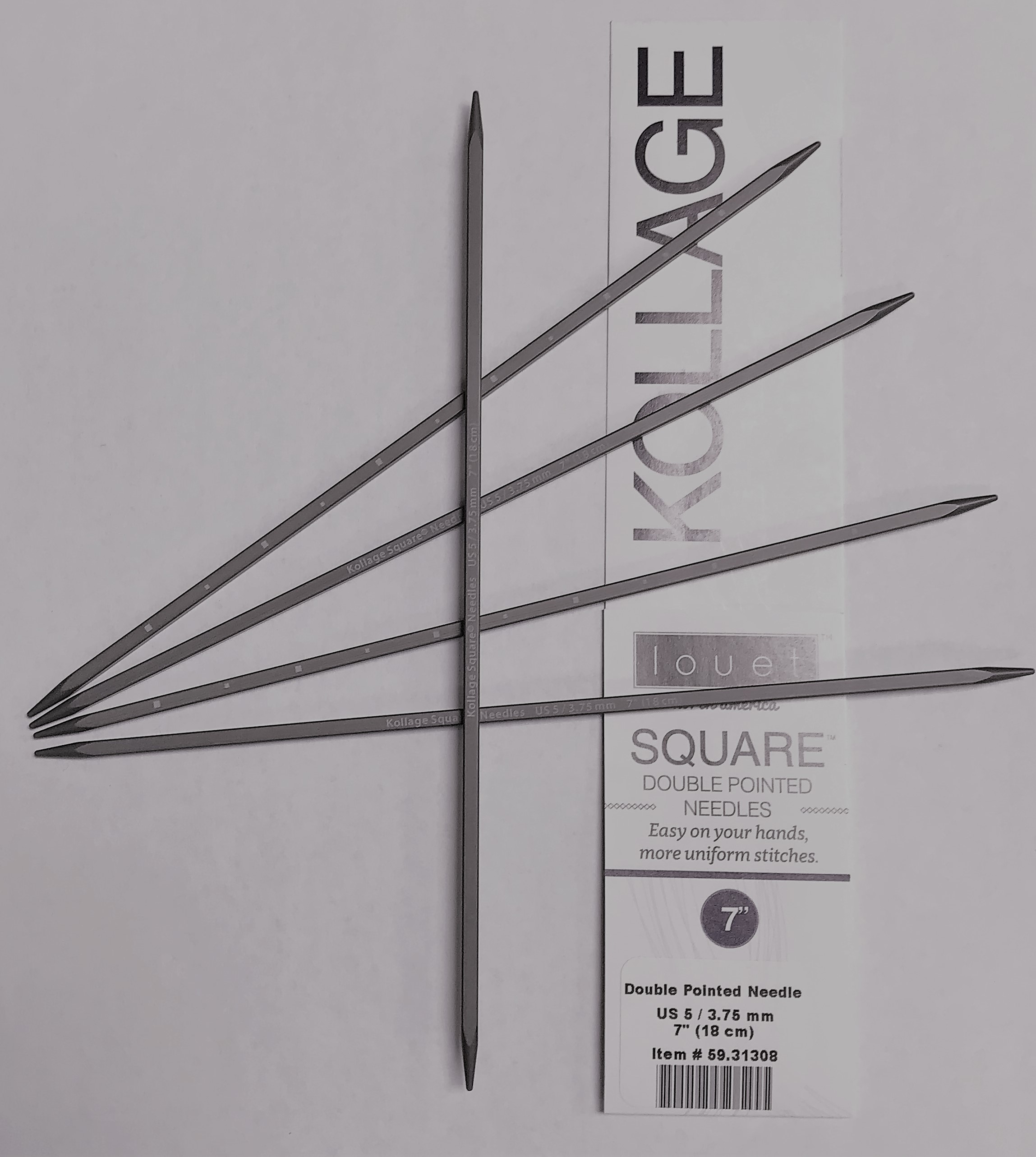 Knitting Needle Double Point 5 Inch Square Kollage 13cm