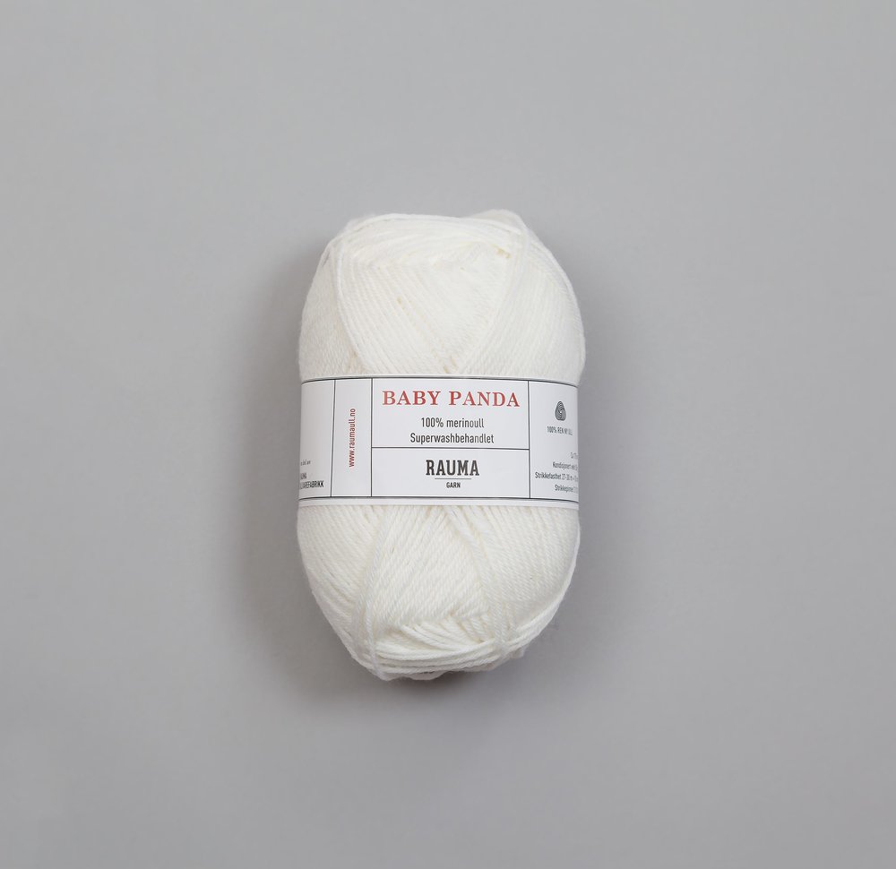 Bliv ved i gang Nat Baby Panda 10 - White — Wall of Yarn