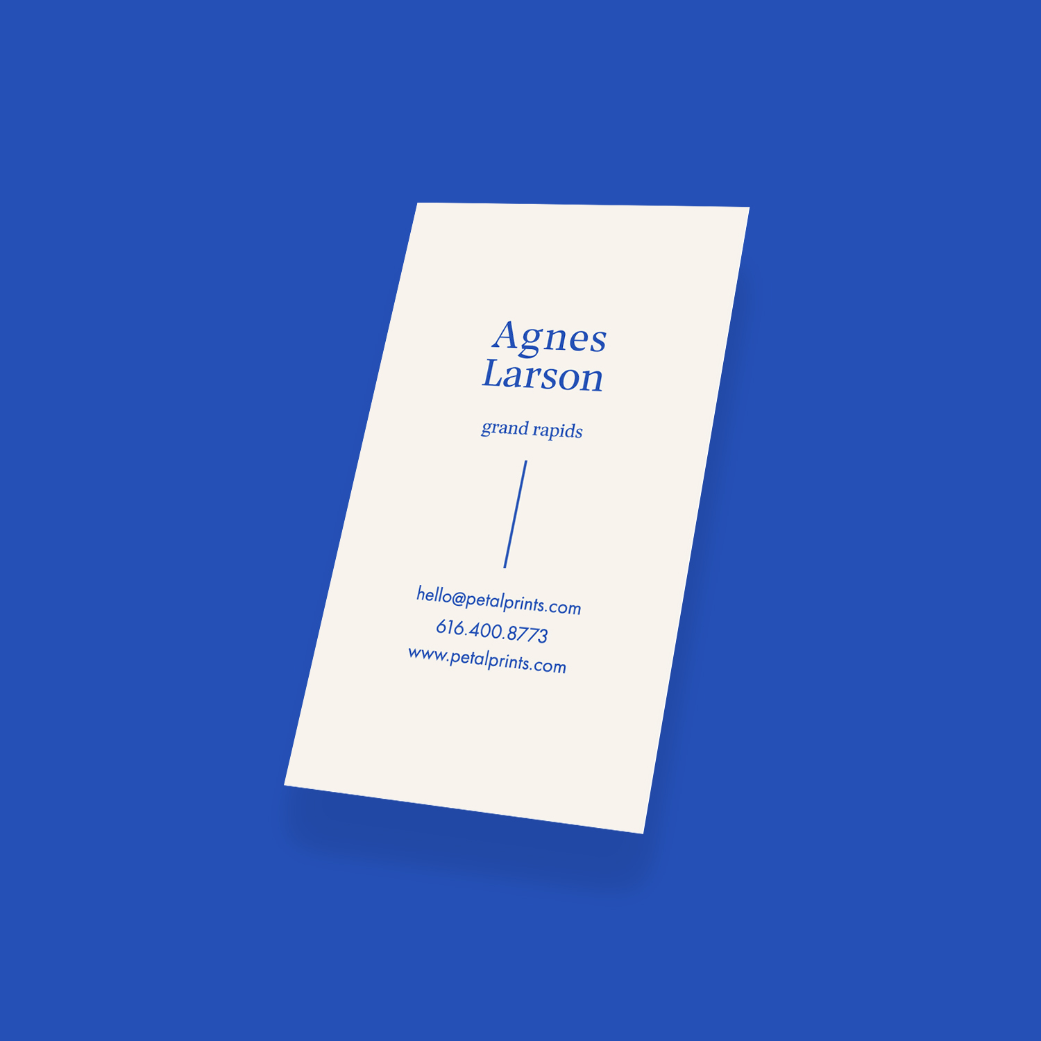 Business card application - back