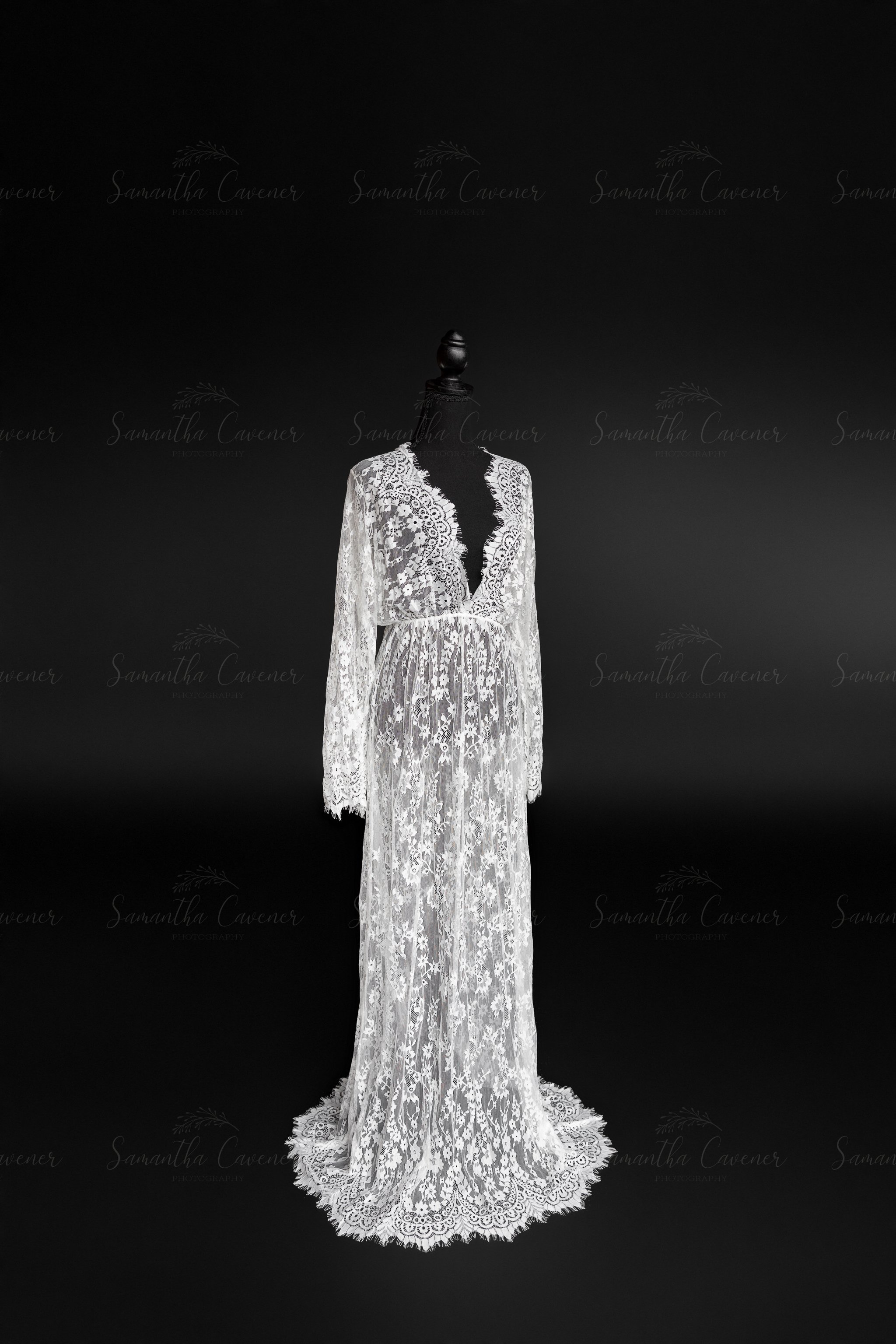 Mika White Laced Gown