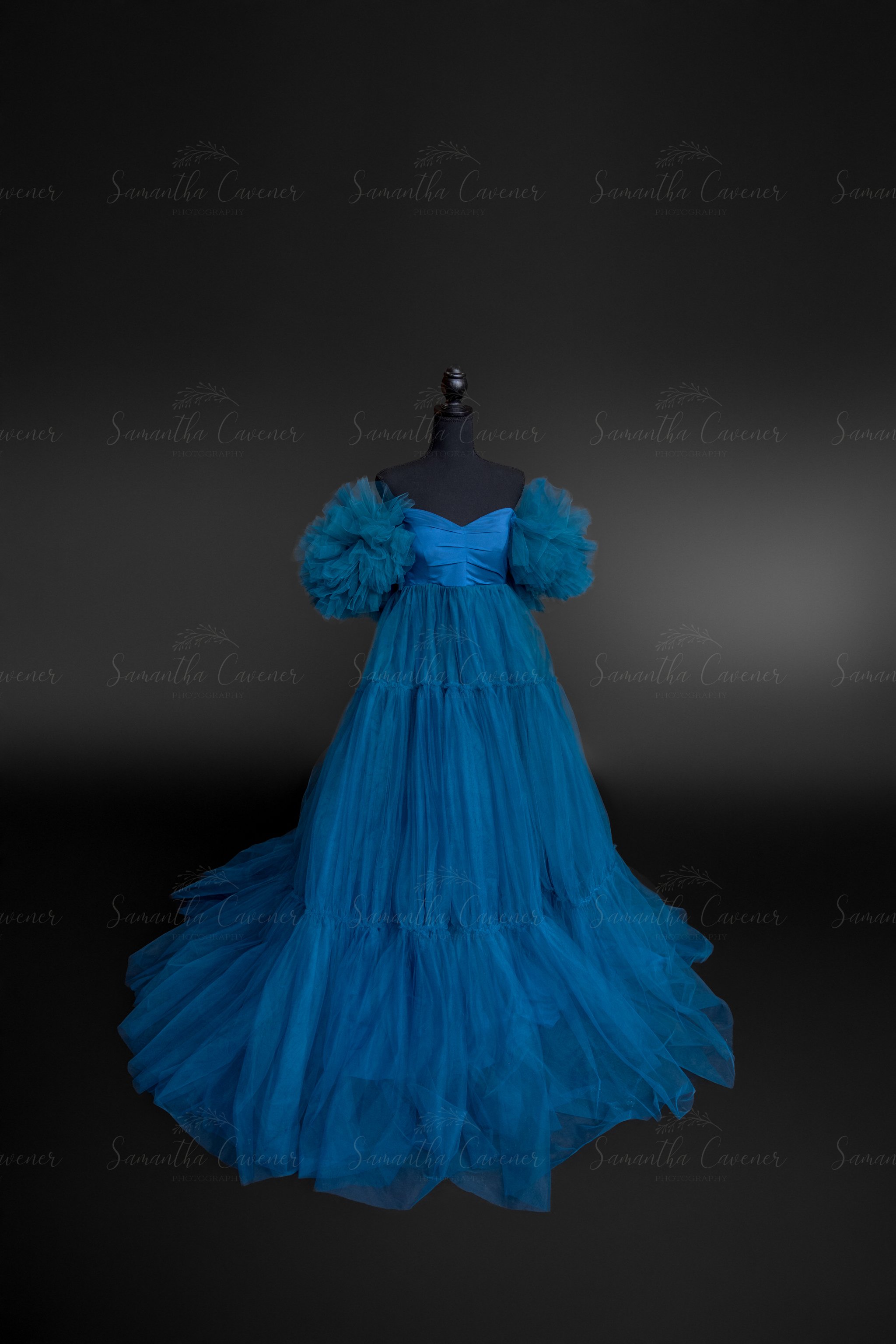 Royal Blue Tulle Gown