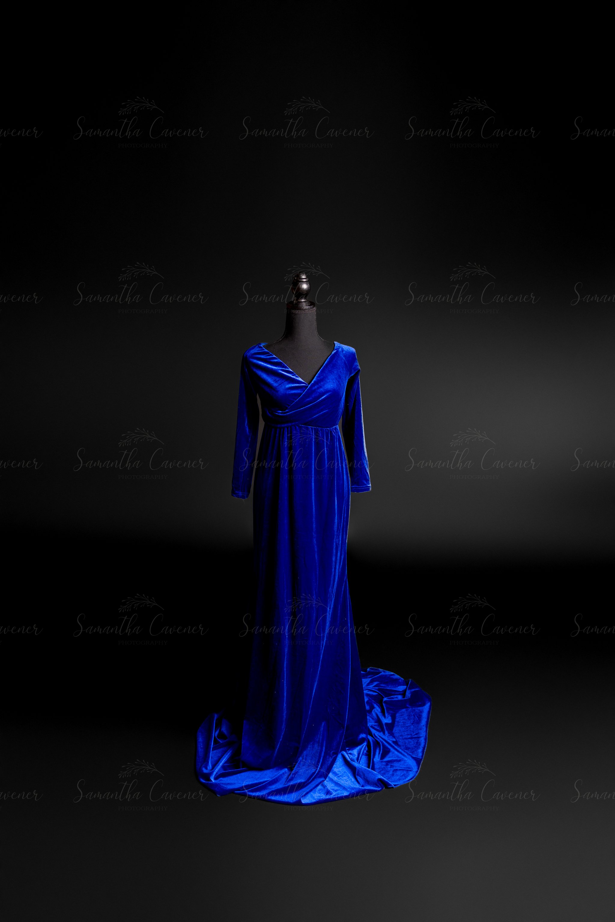 Aspen Blue Velvet Gown