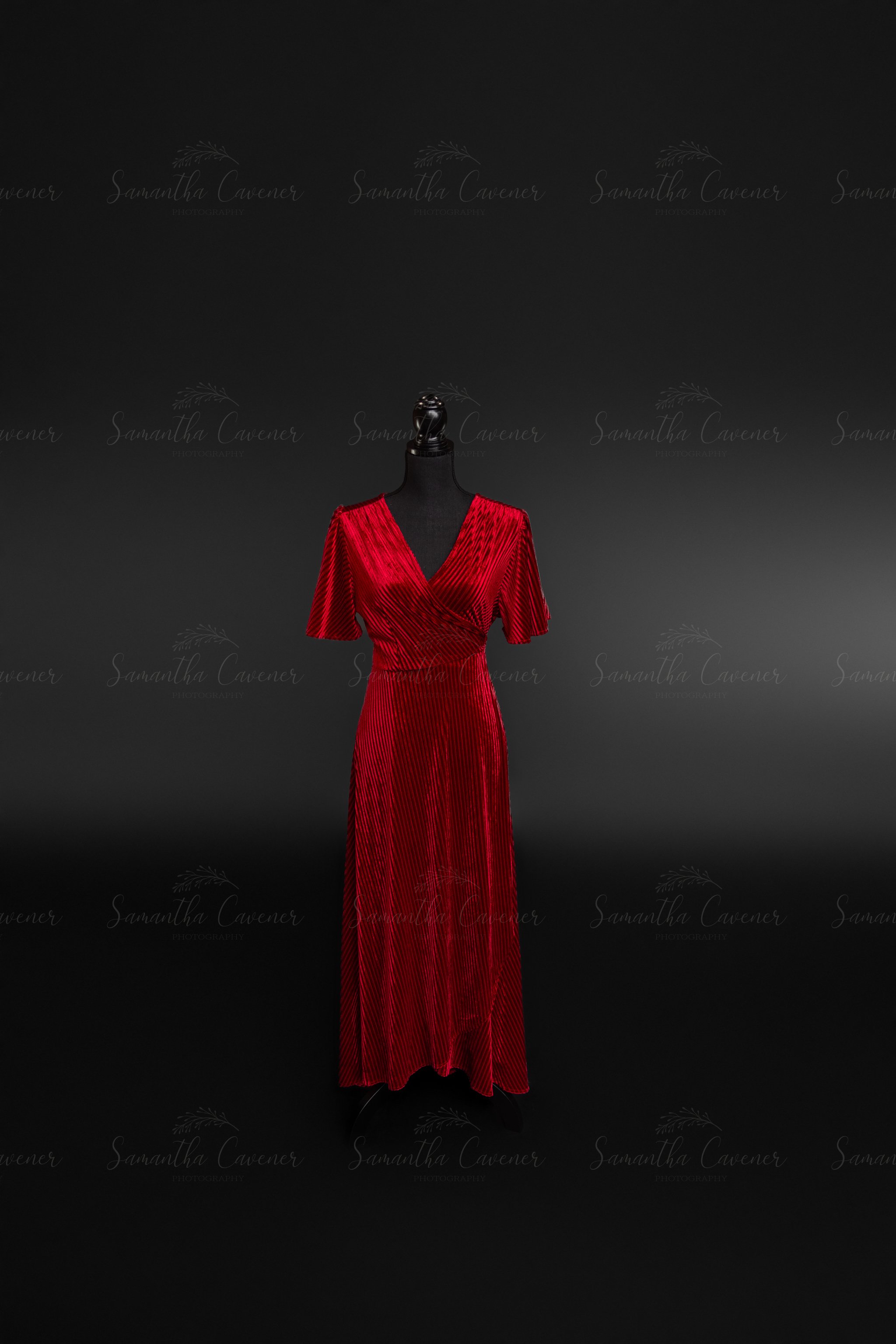 Lucille Rust Velvet Dress
