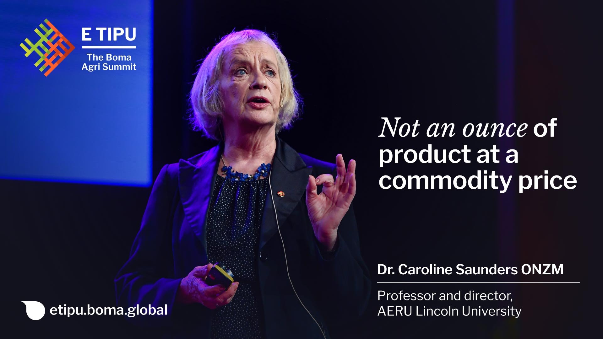 Not an ounce of product at a commodity price | Dr. Caroline Saunders