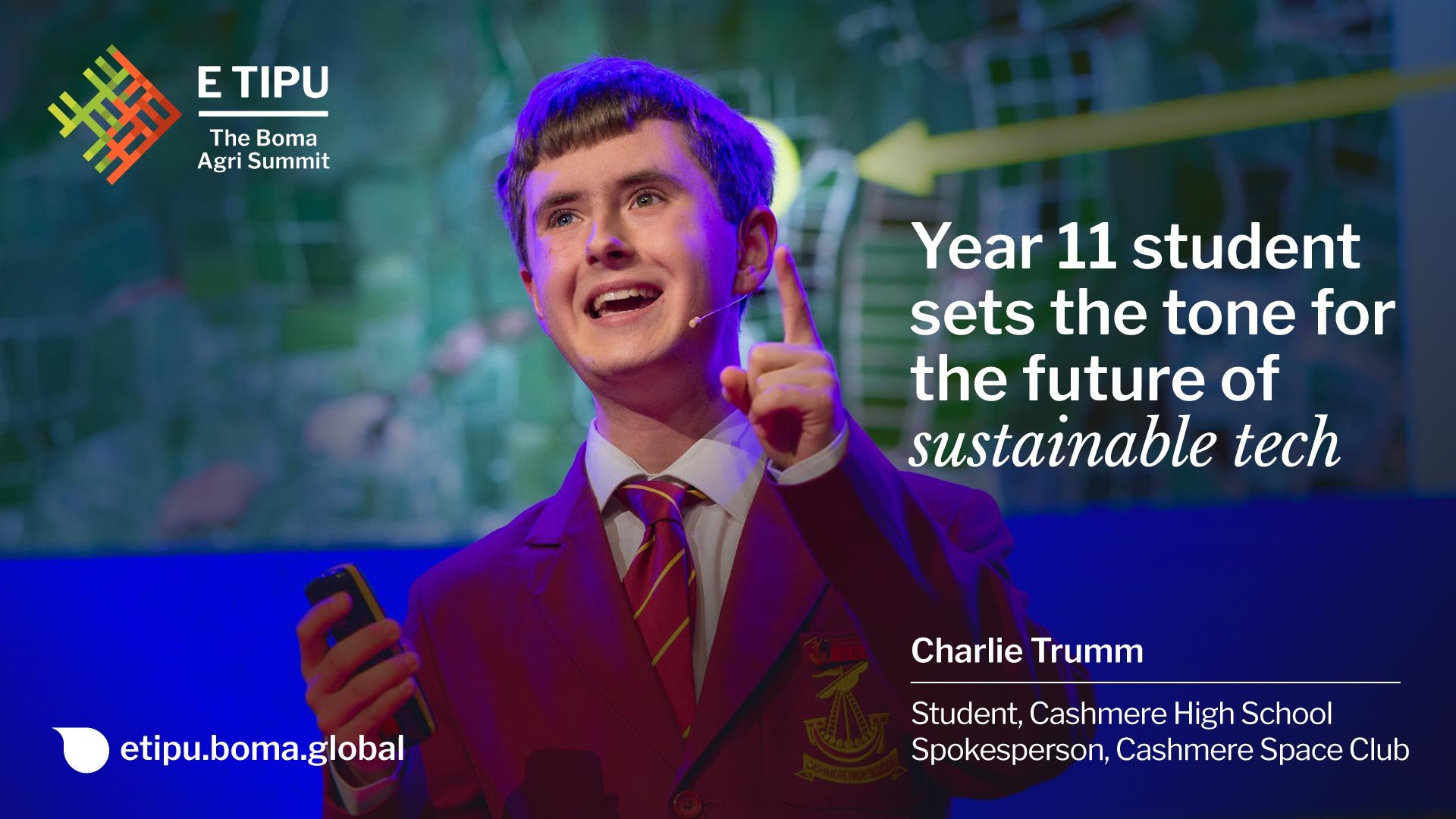 Year 11 student sets the tone for the future of sustainable tech | Charlie Trumm