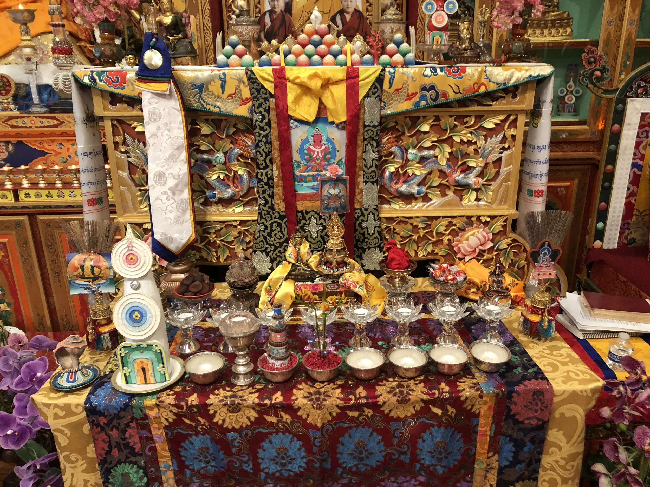 Khenpo Choswang &amp; Khenpo Tenzin lead a ritual smoke offering ceremony