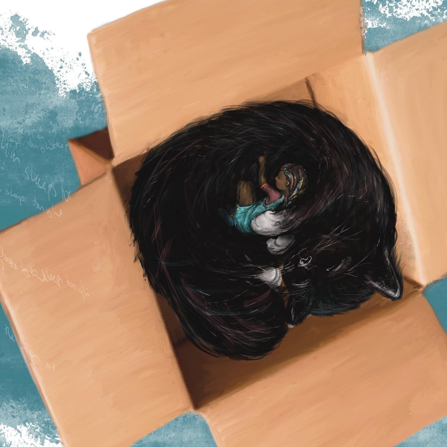 Happy winter solstice Southern Hemisphere! I hope your curled up with something you love near by.

(This is a sneak peak detail from a children&rsquo;s book I&rsquo;ve made. 💕 🐈&zwj;⬛)