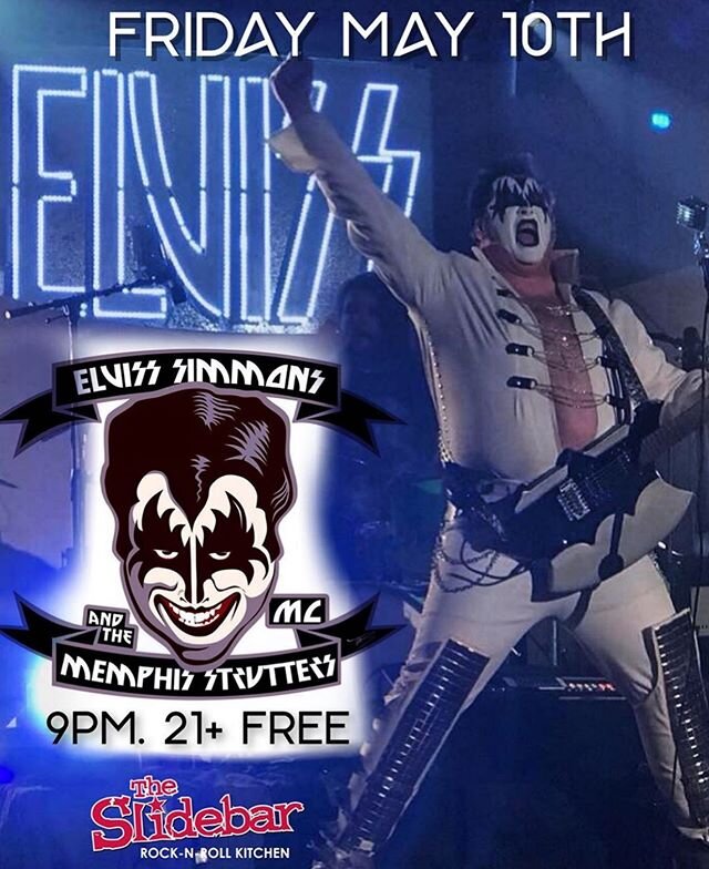 Come one come all to the closest thing to a sideshow that Fullerton has seen since the weird old days FOR FREE this Friday at 9pm @slidebar
🤘🎵☠️🎵🤘
.
.
.
#elviss #elvisssimmons #elvisssimmonsandthememphisstrutters #concert #elvispresley #kiss #gen