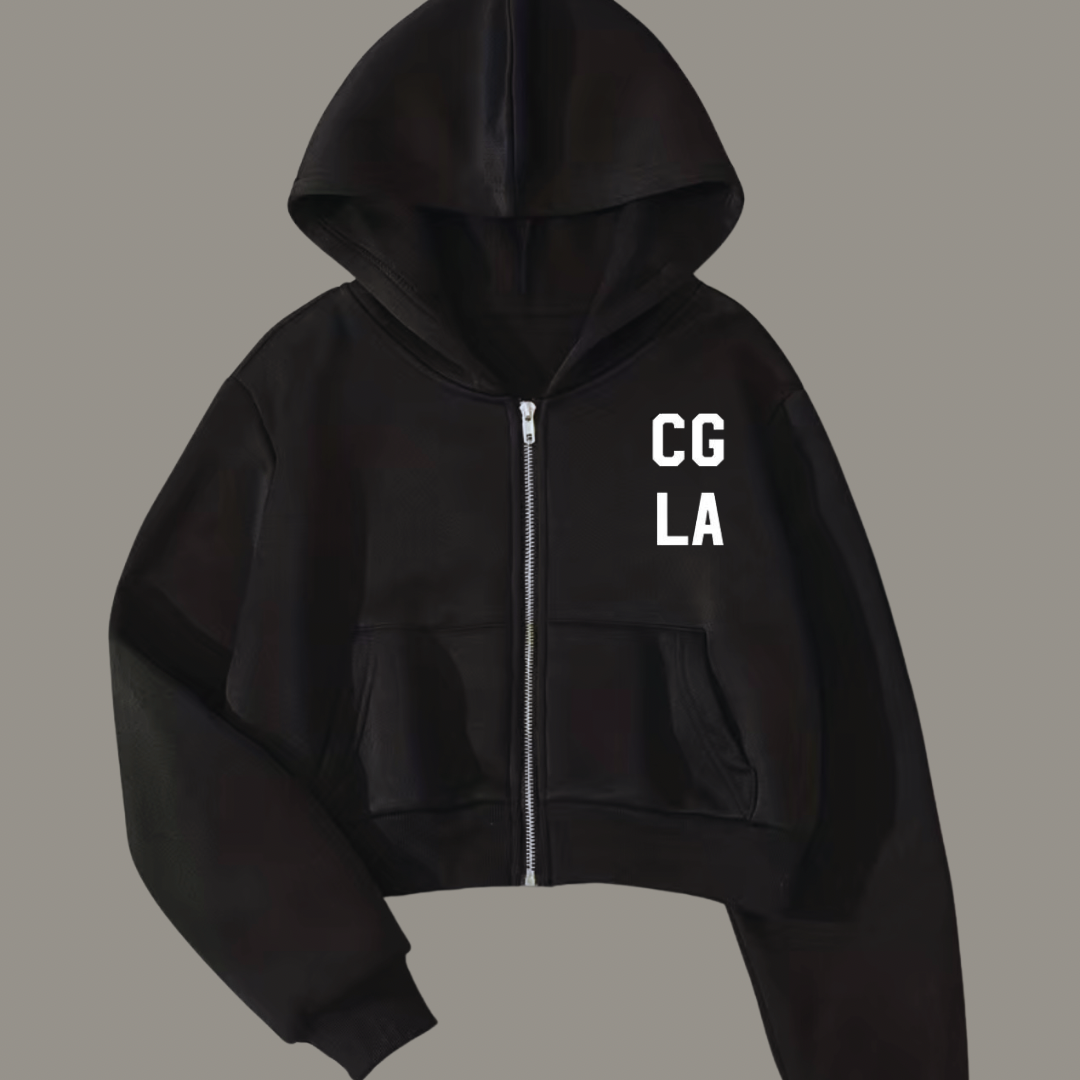 CGLA Crop Zip-Up Sweater