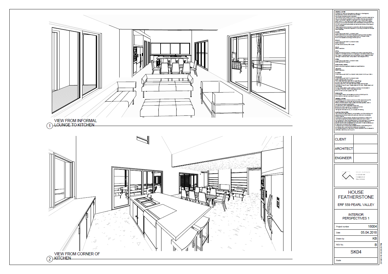   Sketch Design:  Interior Perspectives 