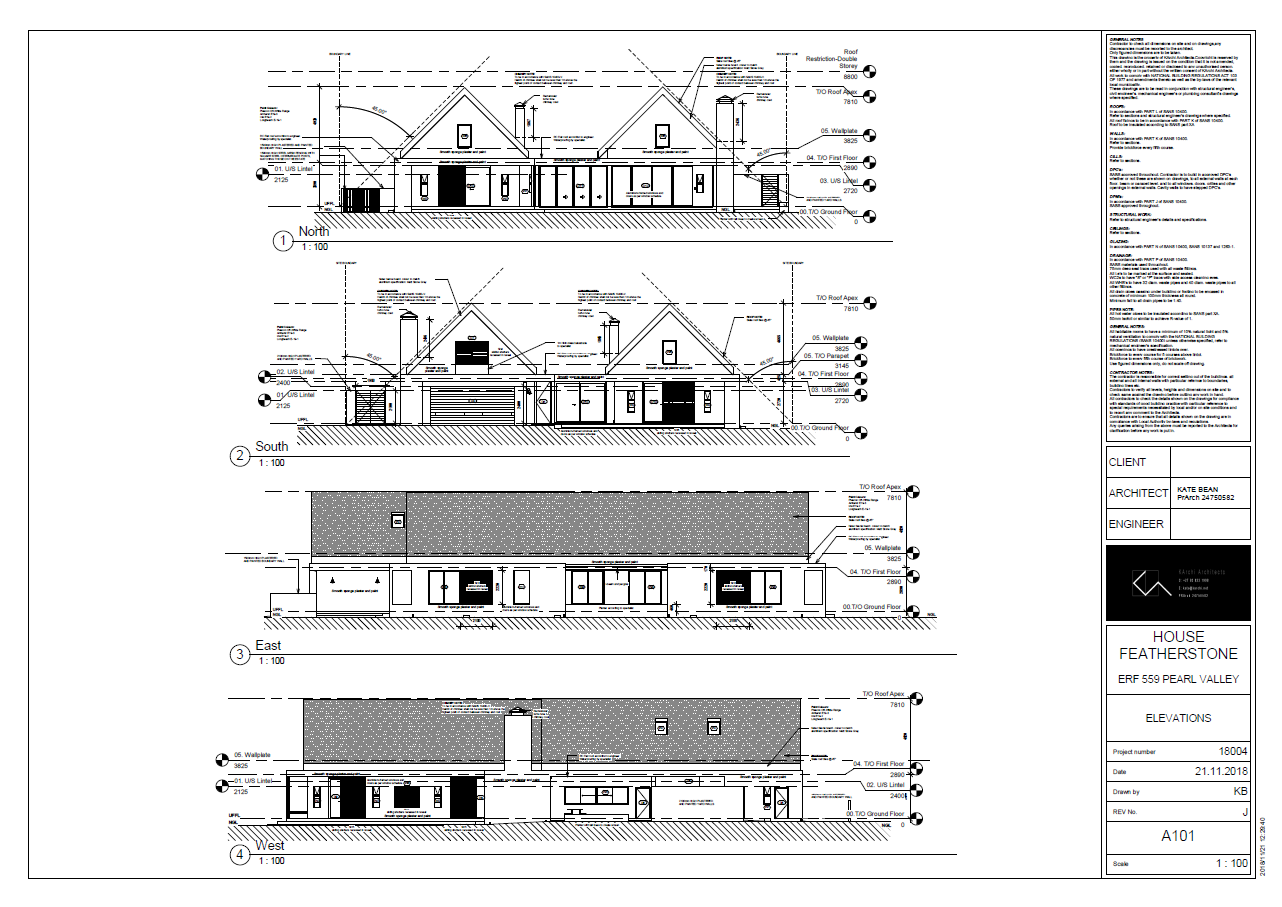   Municipal/ Construction Drawings:  Elevations 