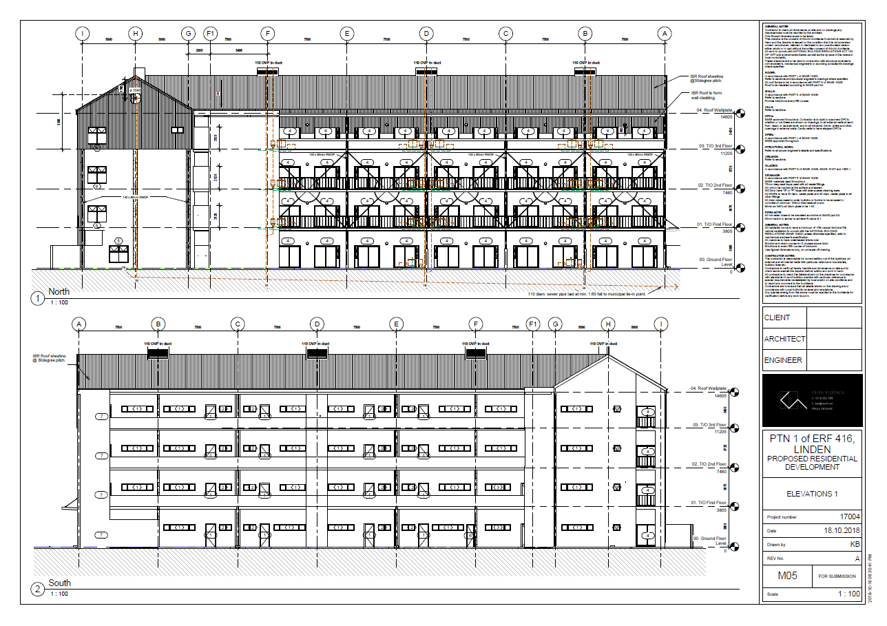   Municipal/ Construction Drawings:  Elevations 1 