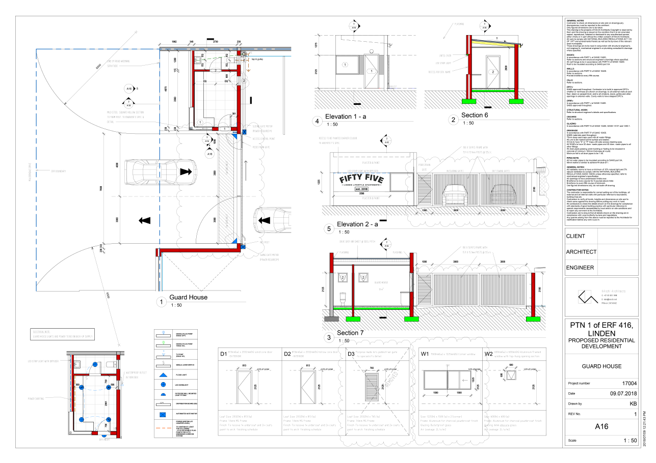   Construction Drawings:  Guard House Details 