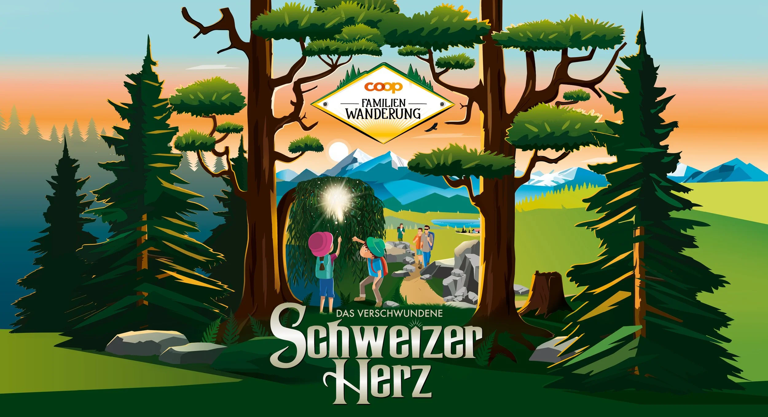 Coop Familienwanderung "Das verschwundene Schweizer Herz" - Kronberg
