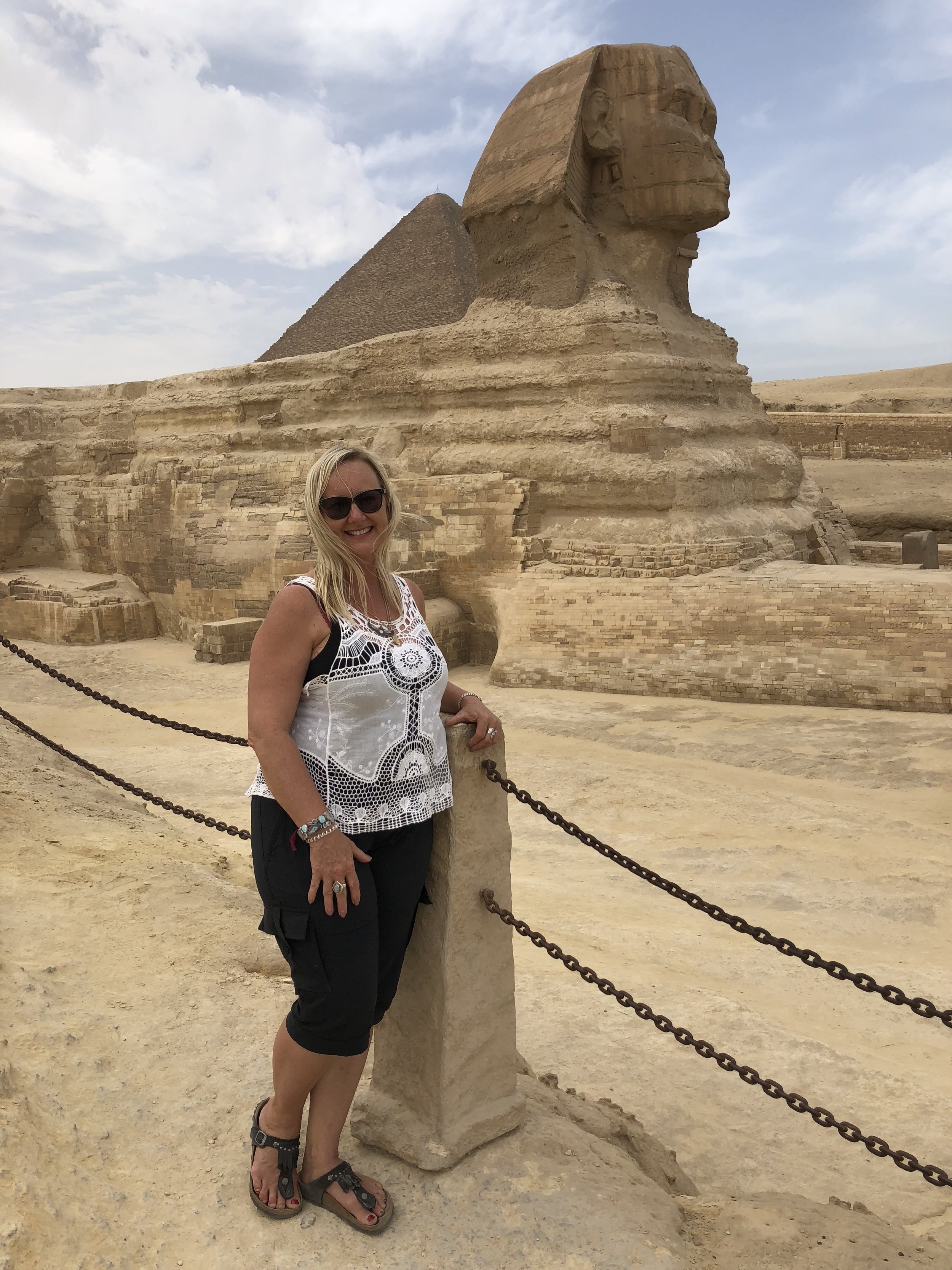 The sphinx Pyramids of Giza Cairo Egypt