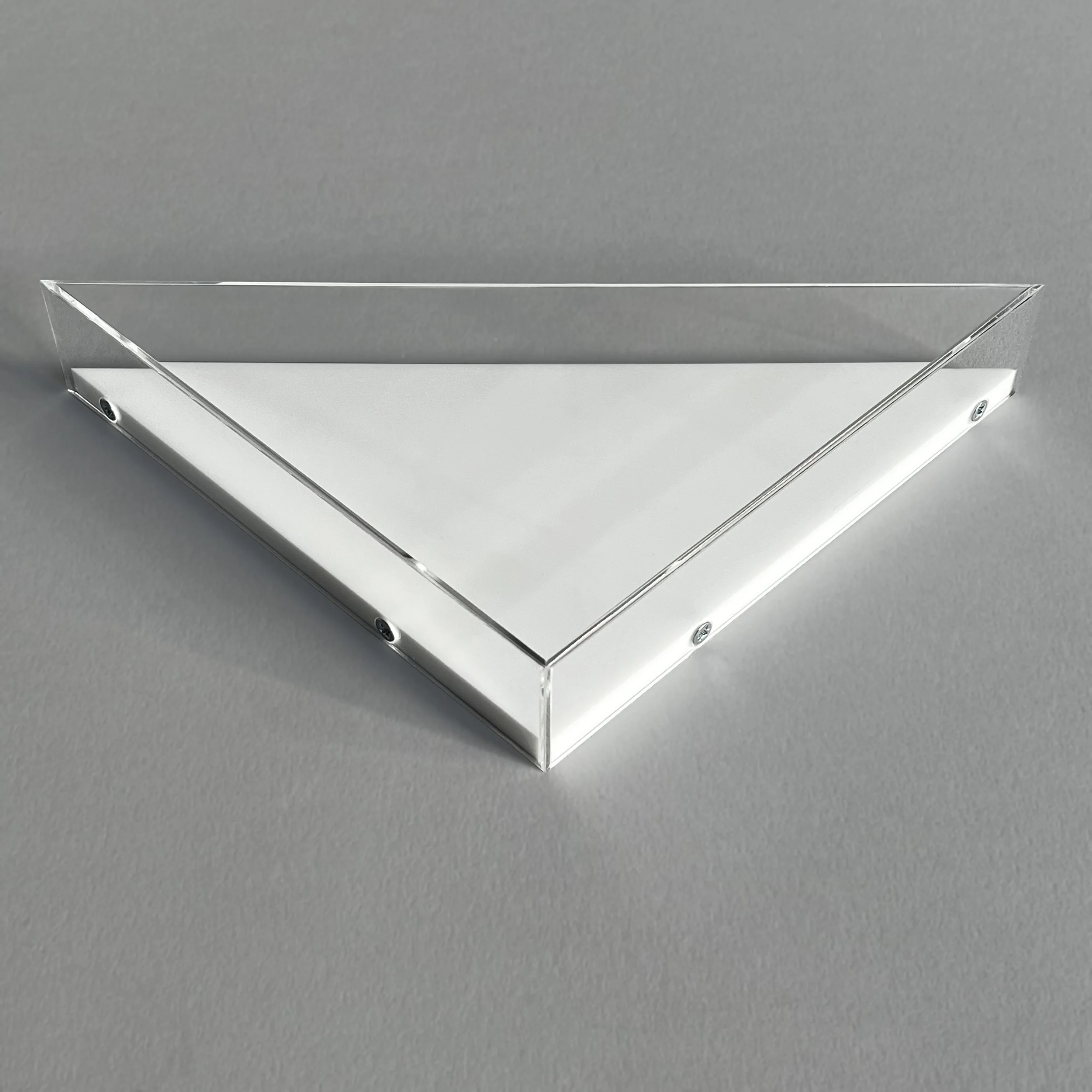 Acrylic box with a white backing