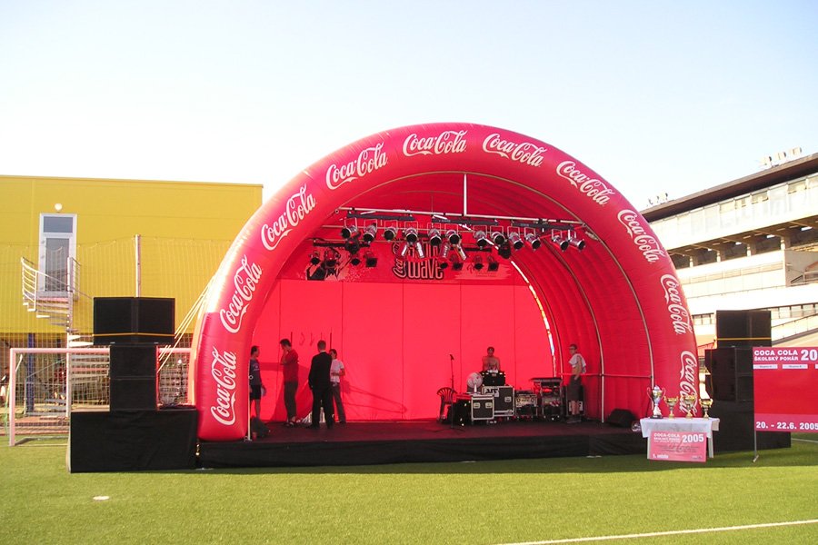 Inflatable Stage Structure for Coca Cola