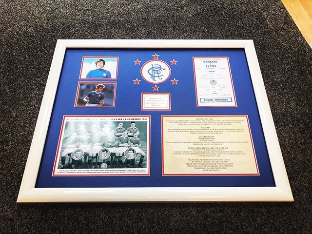 Rangers Memorabilia Collage #rangers #rfc #framing #framingart #rangersfootballclub