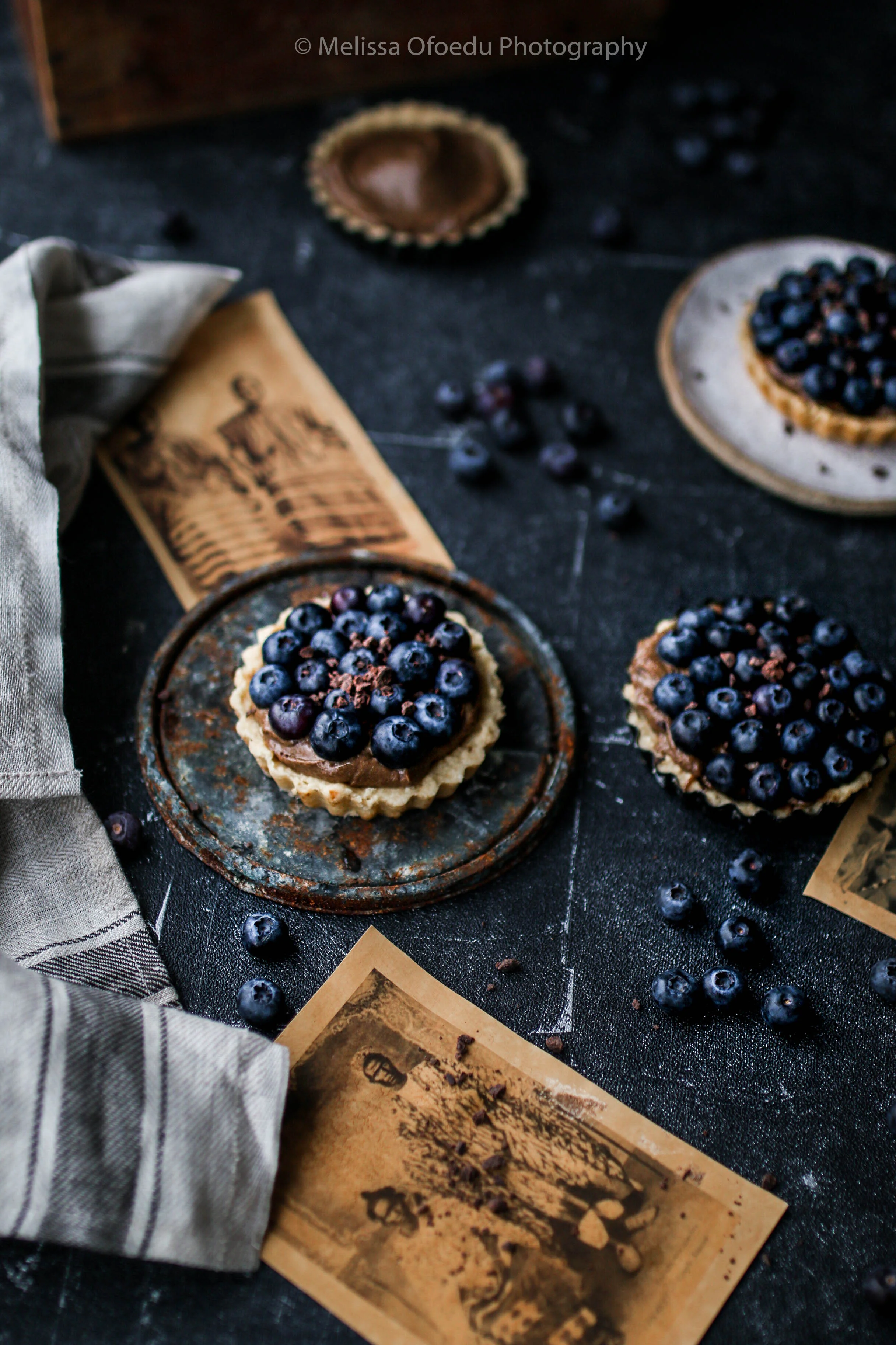 Ginger Chocolate &amp; Blueberry Tartes