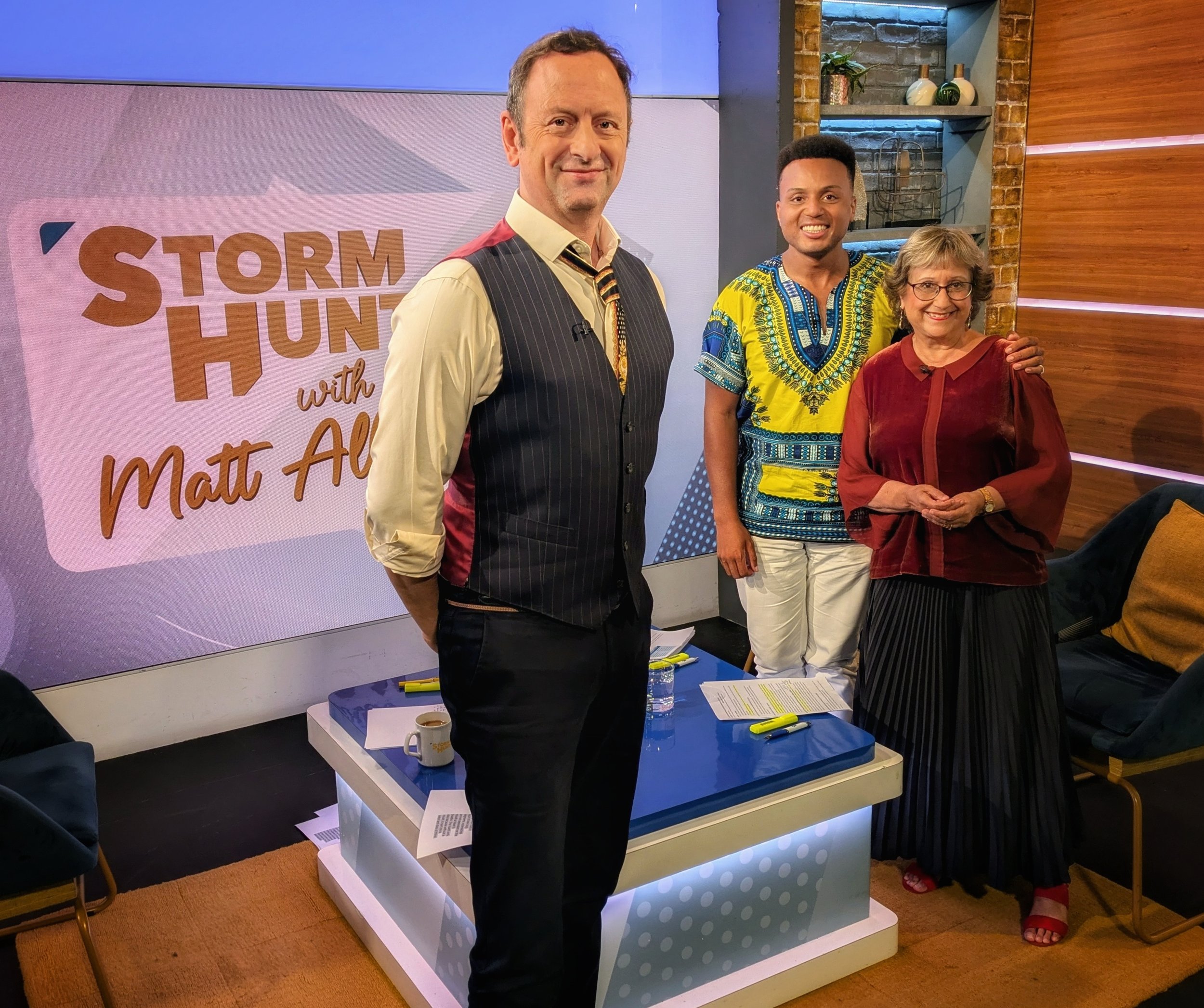 Covering for Storm Huntley on Channel 5