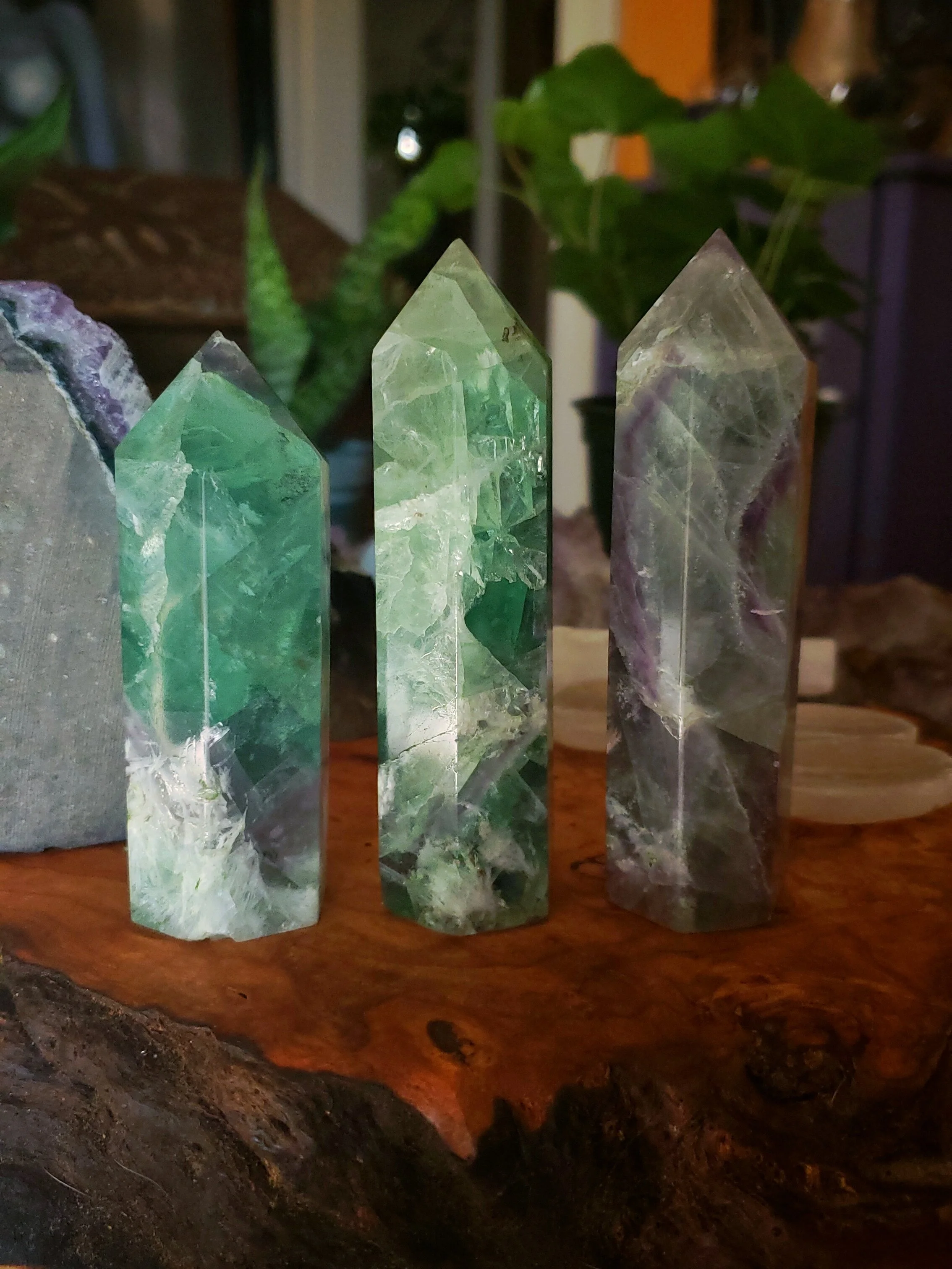 Rainbow Fluorite Point