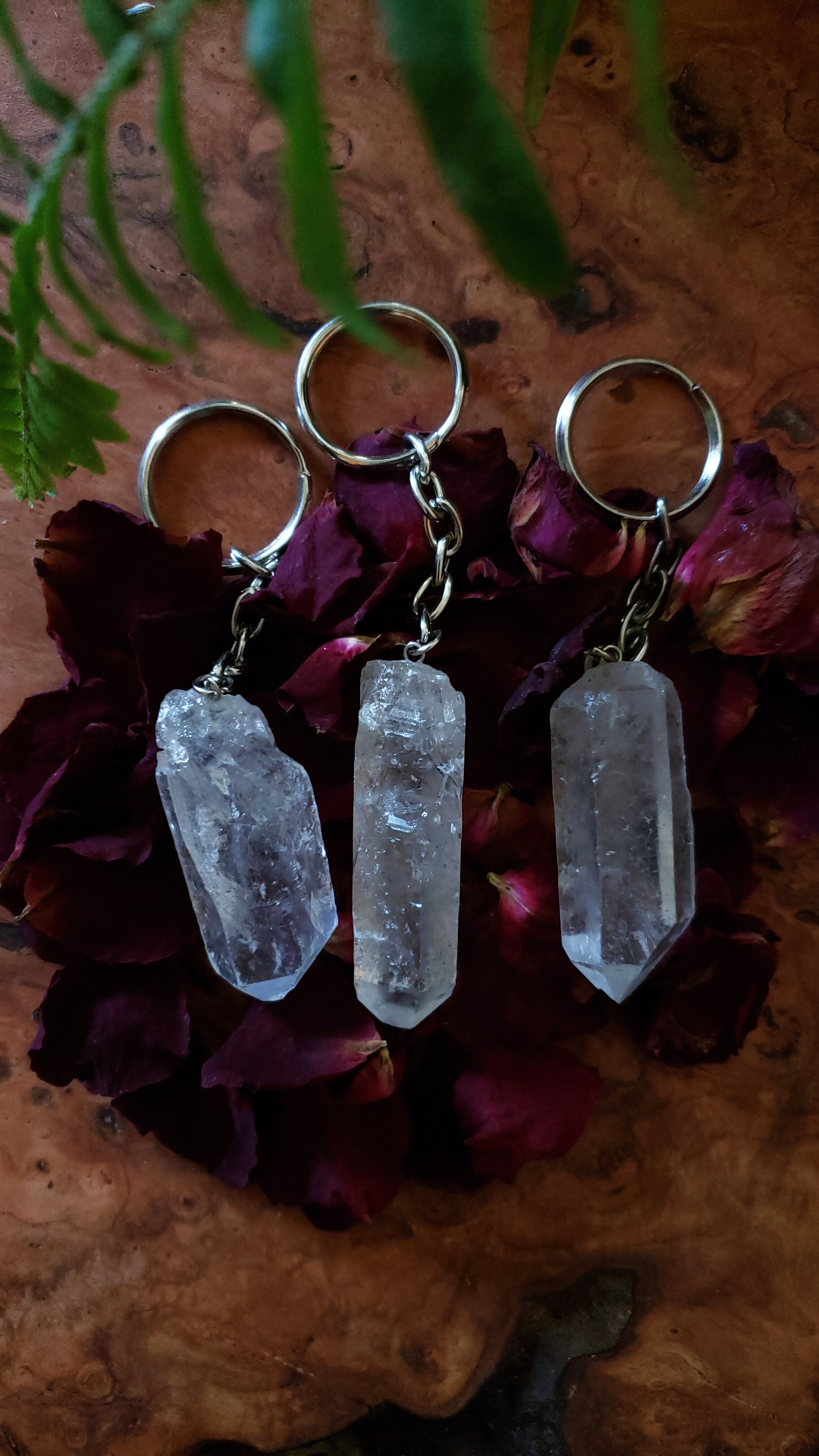 Clear Quartz Keychain