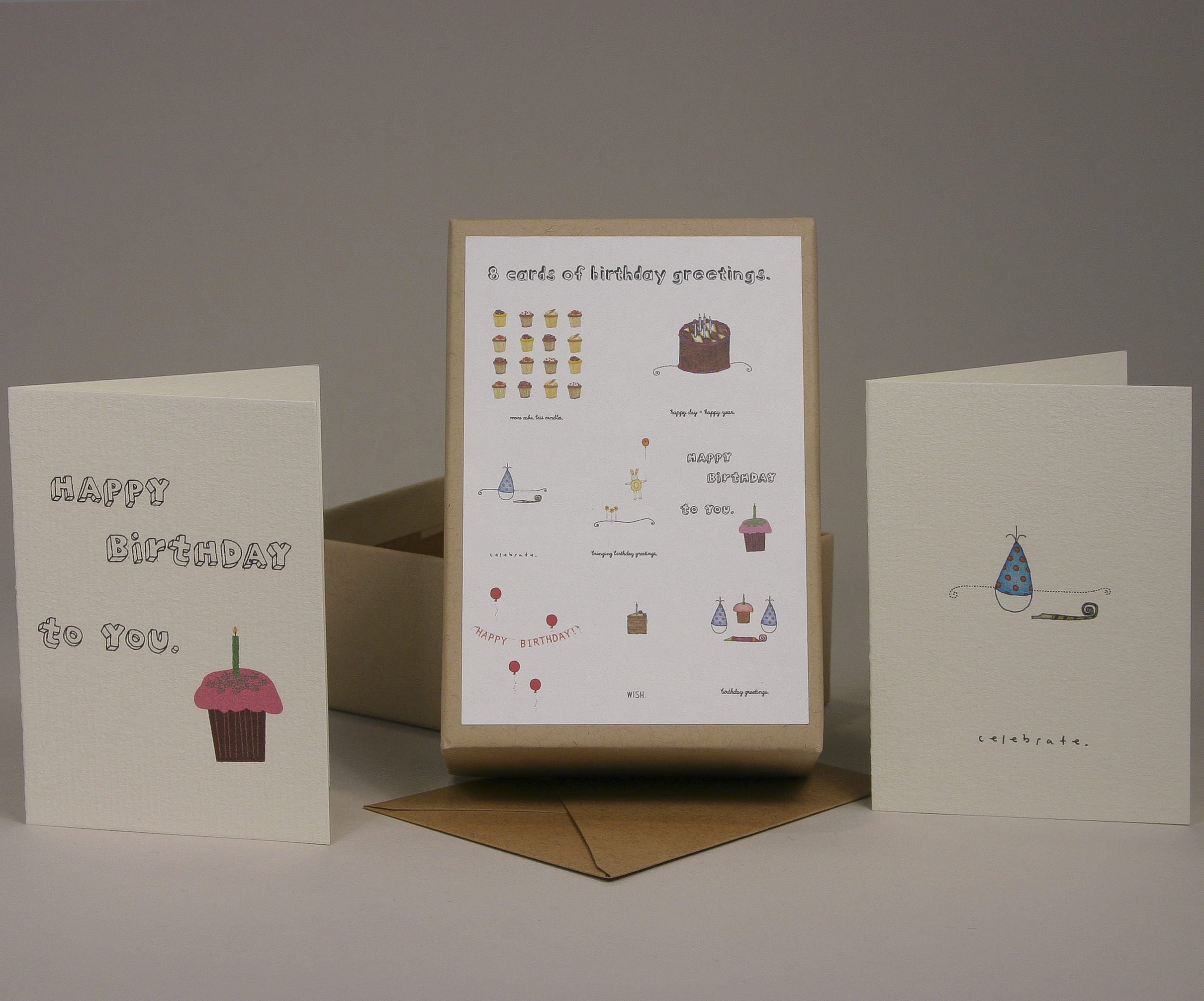 boxed sets of tiny cards.