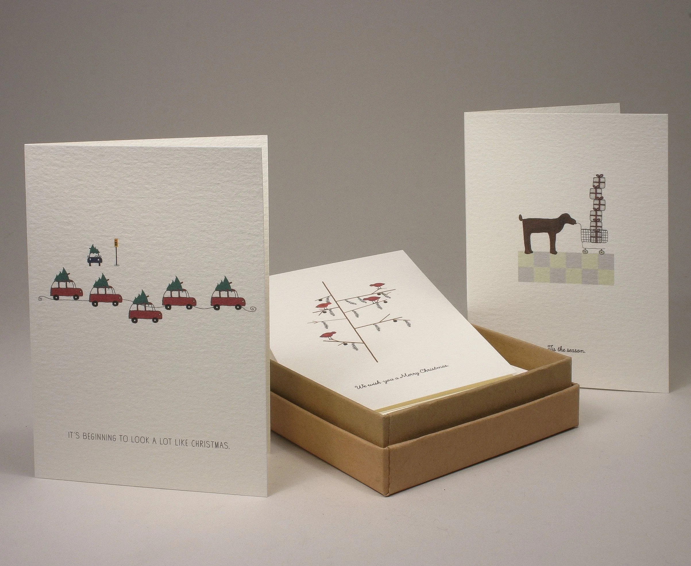 boxed sets of holiday cards.