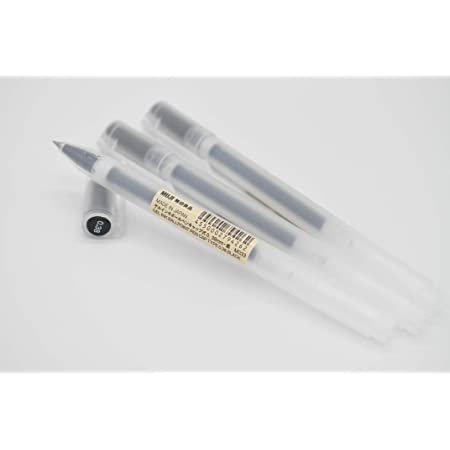 Muji transparent plastic pen with black ink