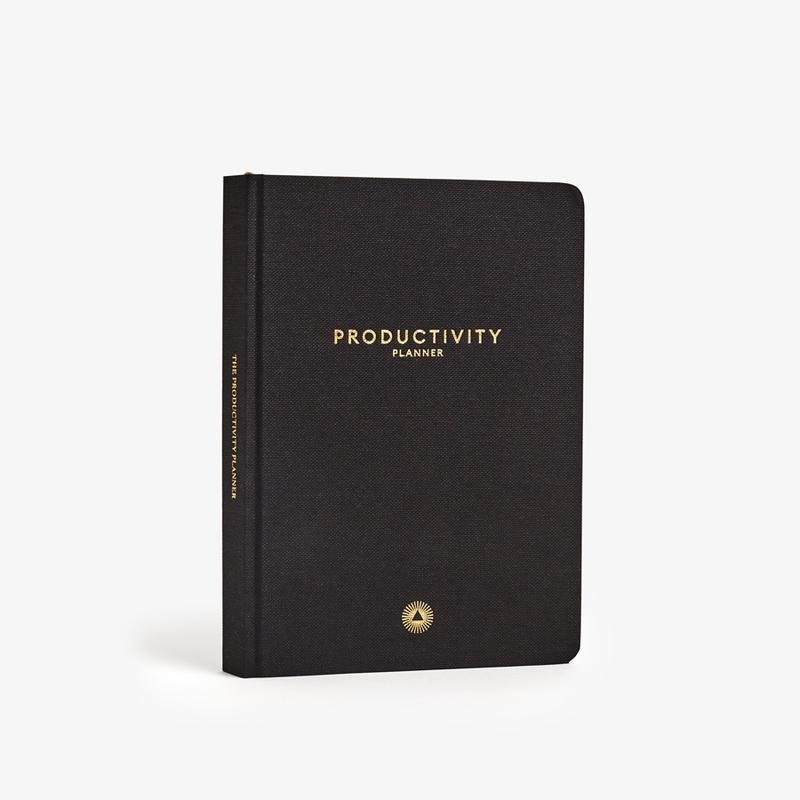Productivity Planner journal in black